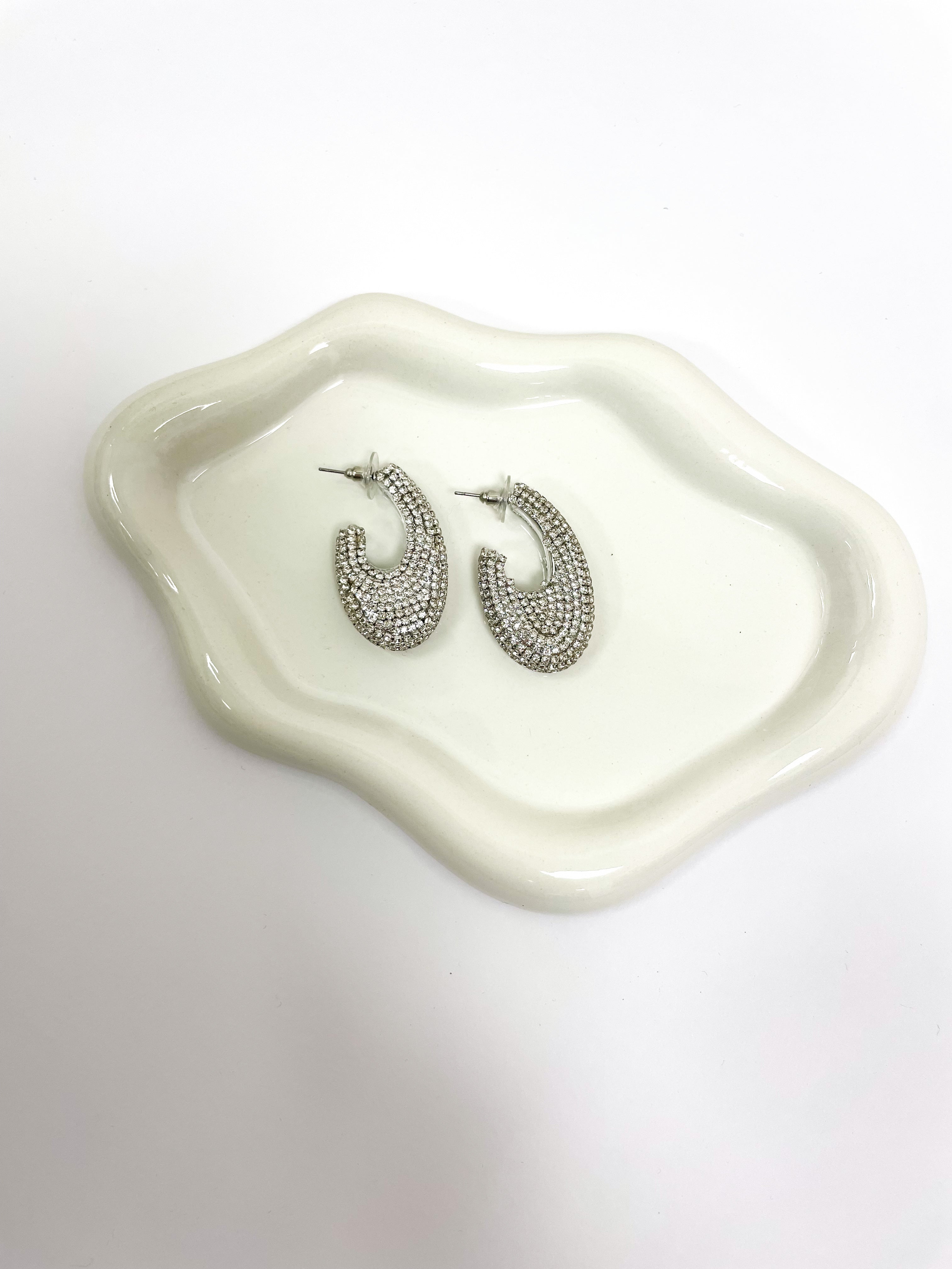 Orecchino diamond argento