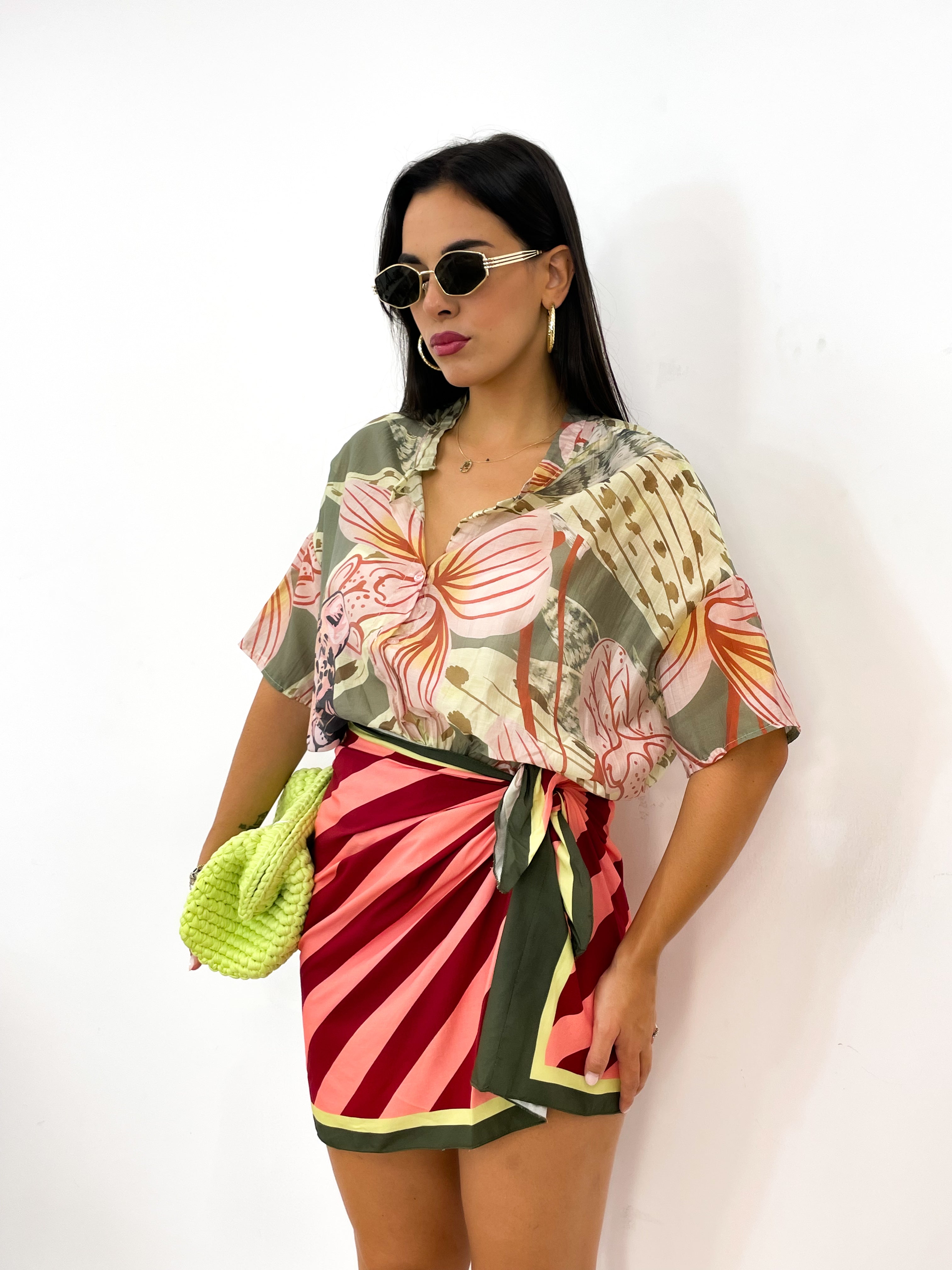Coordinato GIAGUARO rosa/verde acido 3