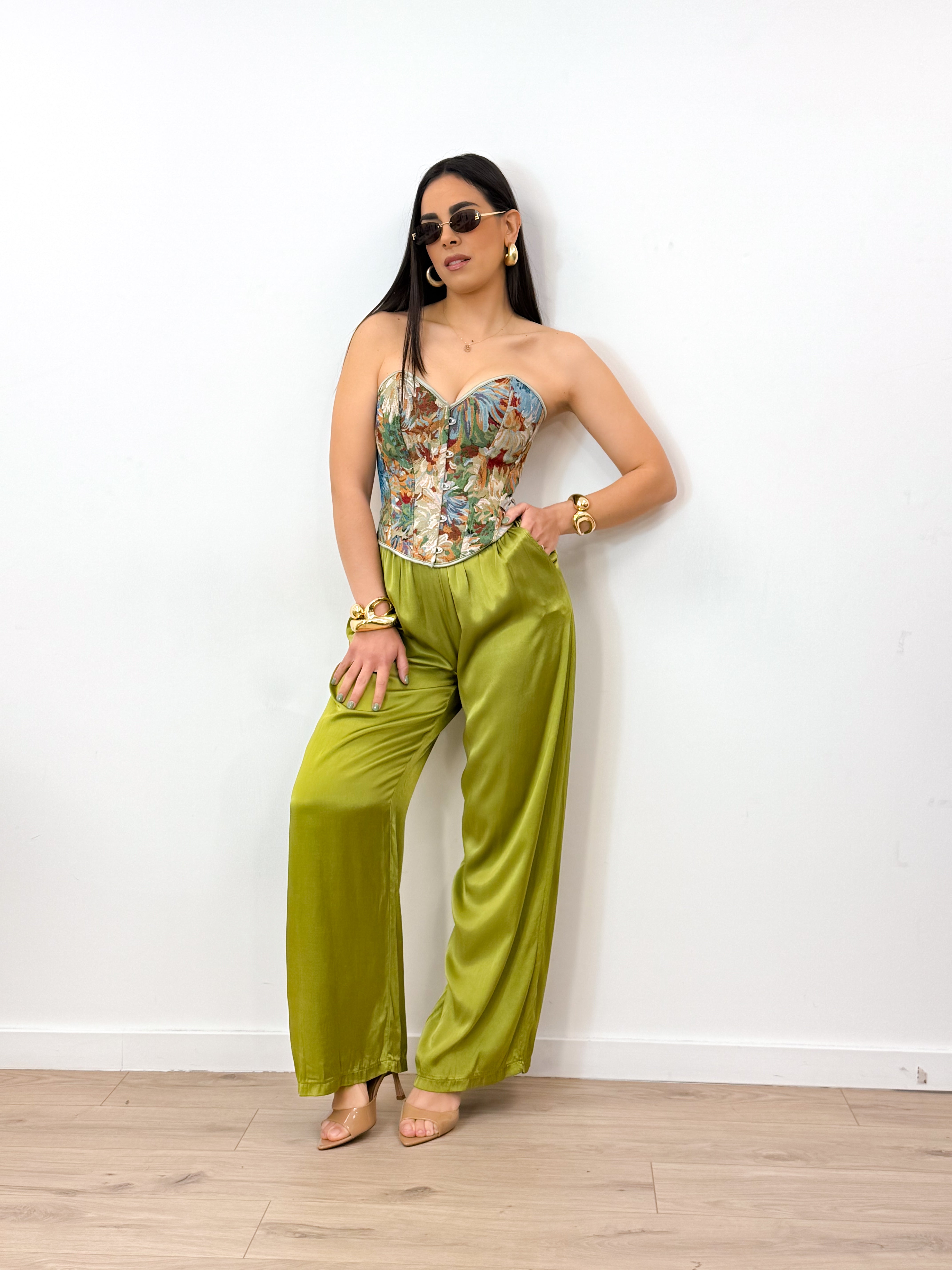 Pantalone TROPEA verde acido