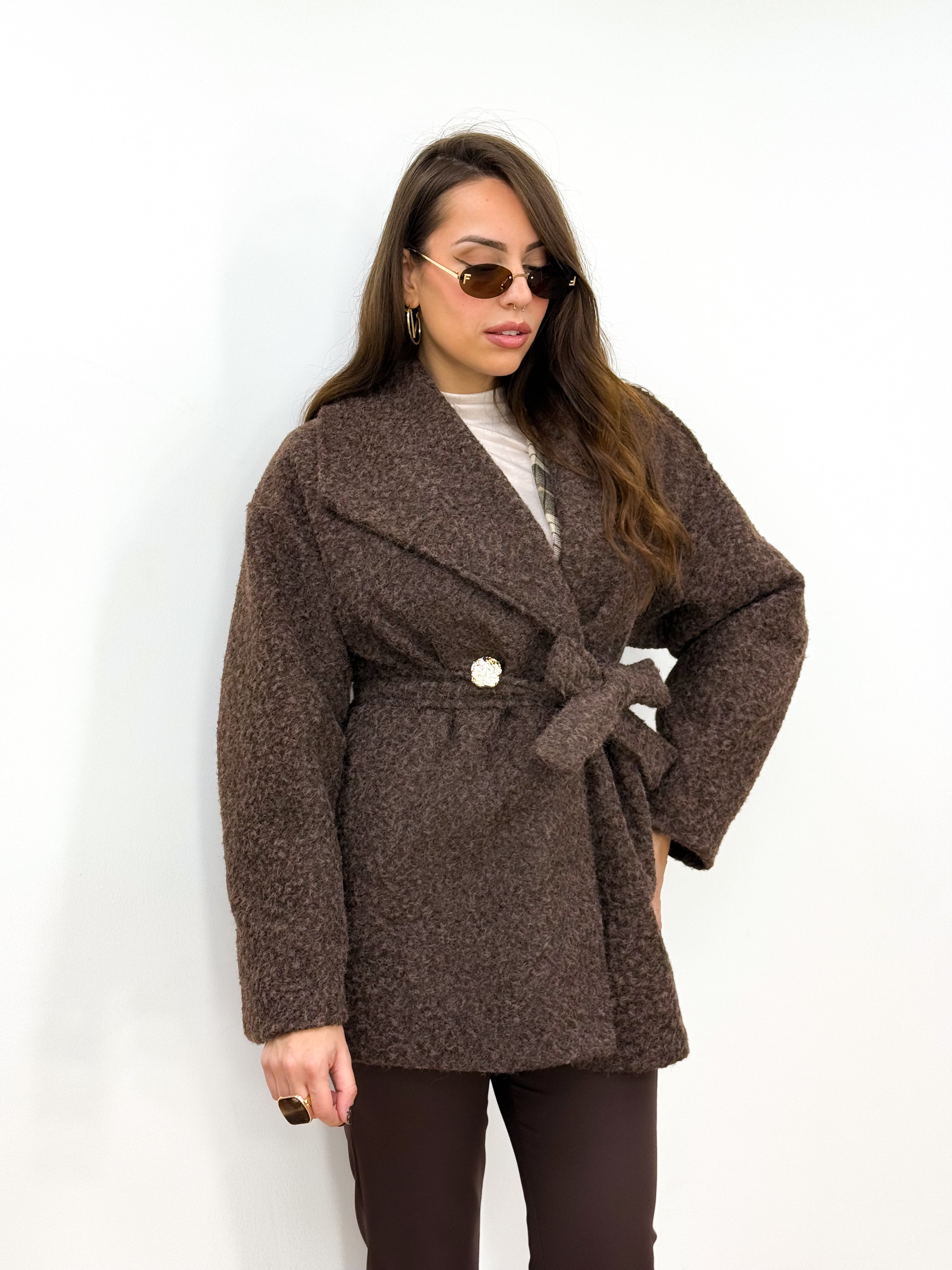 Cappotto Midi-Glenda Marrone