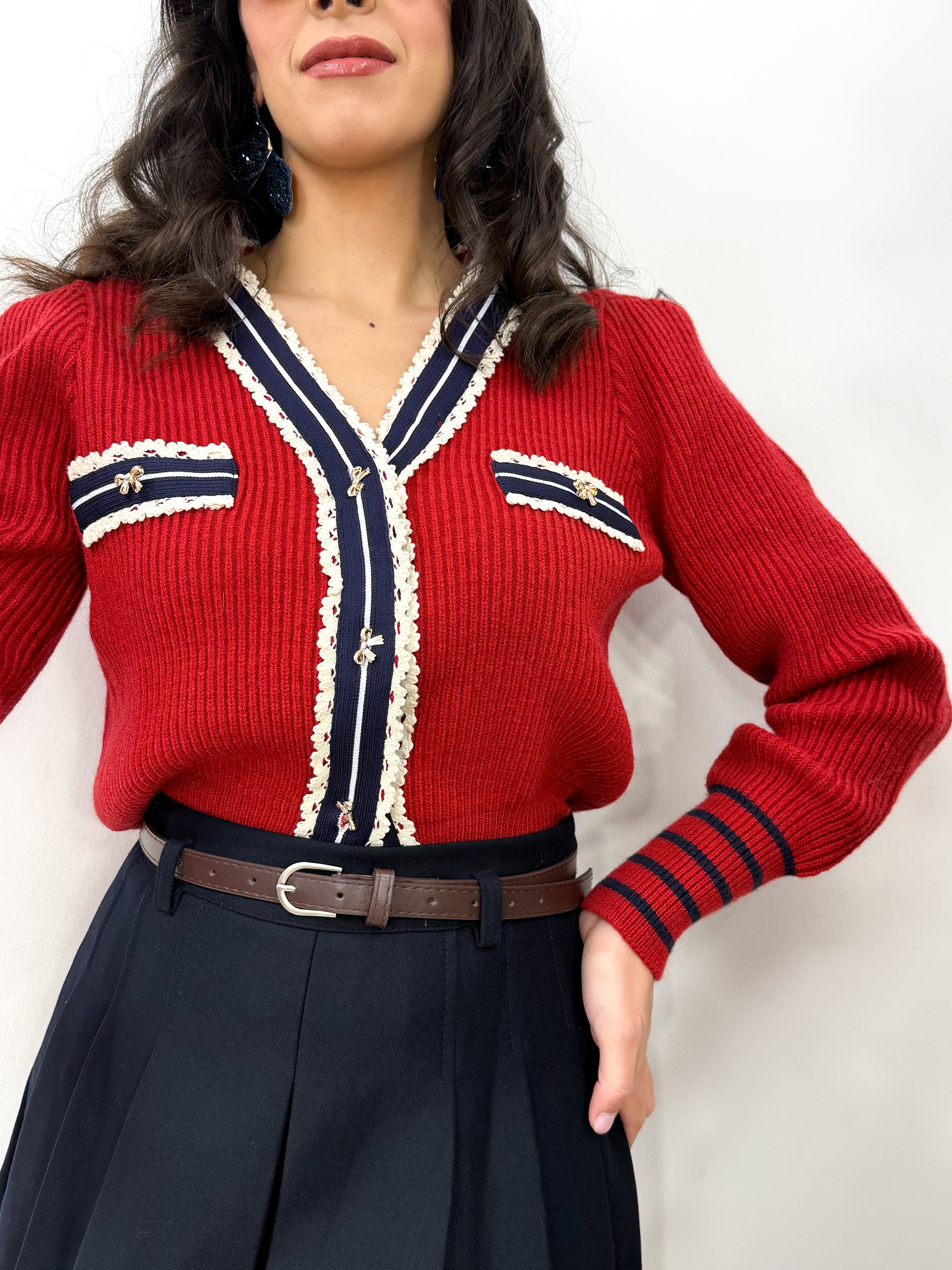 Cardigan Sweet Rosso