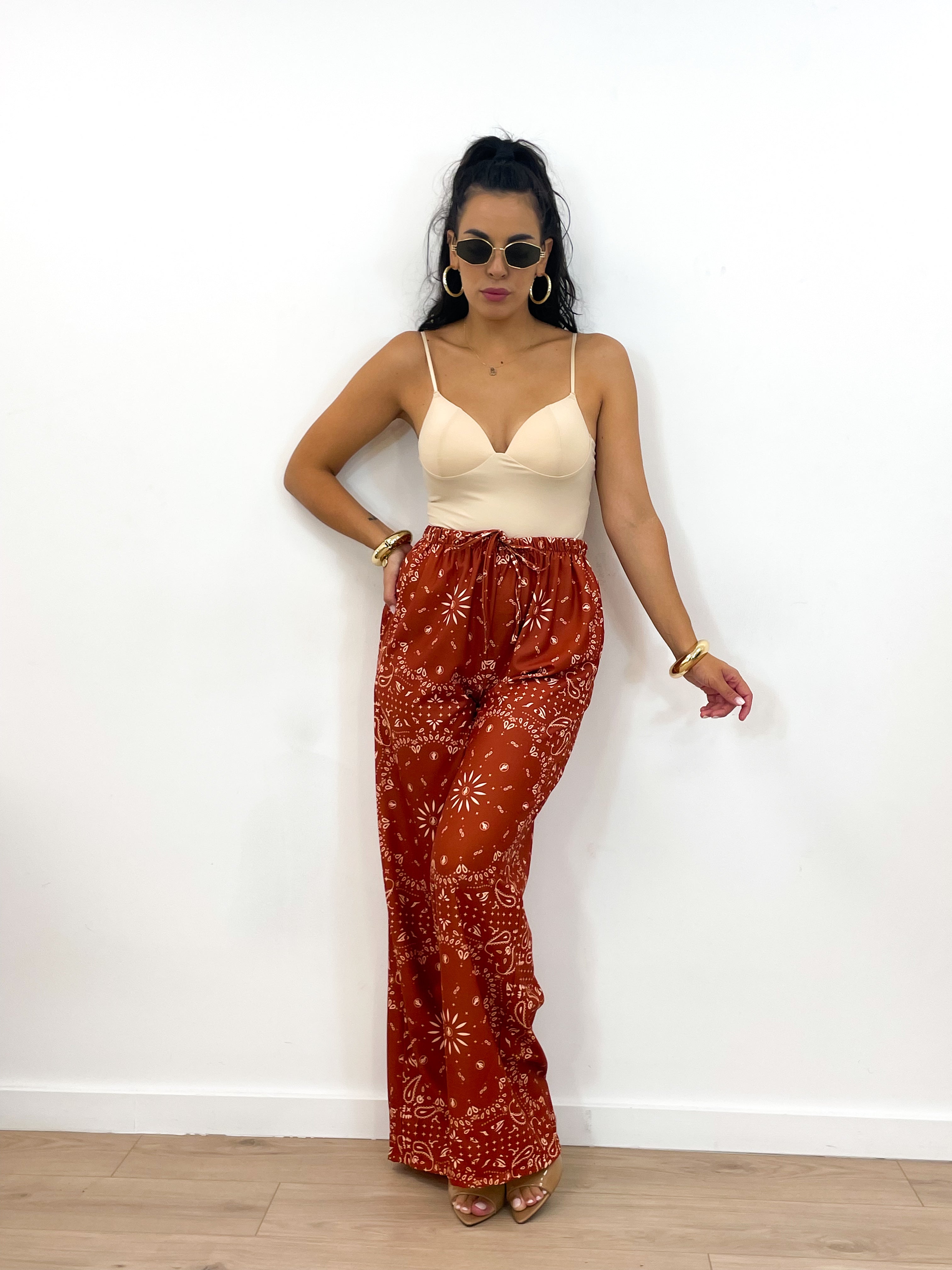Pantalone BANDANA terracotta