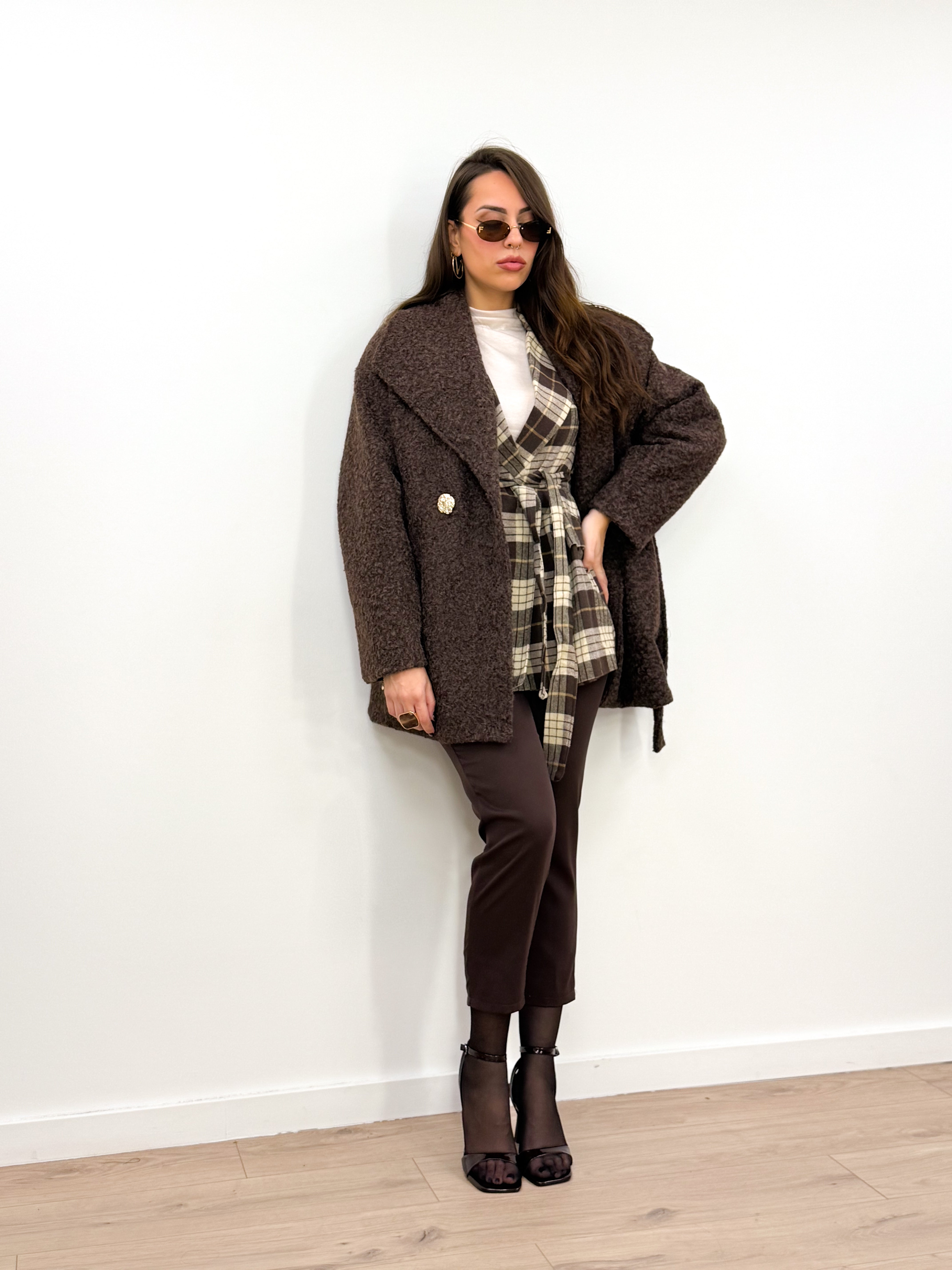 Cappotto Midi-Glenda Marrone