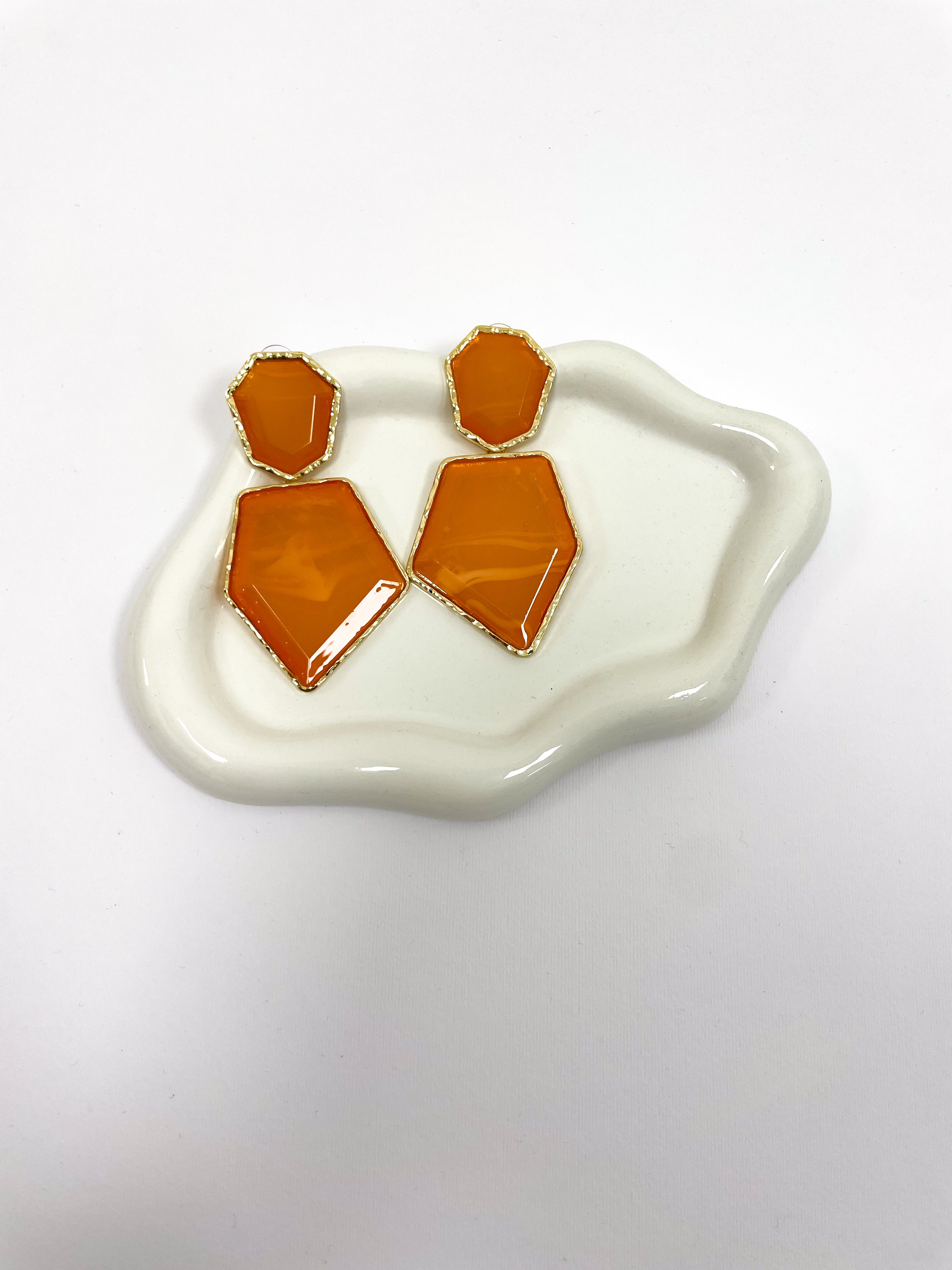 Orecchini pendente arancione