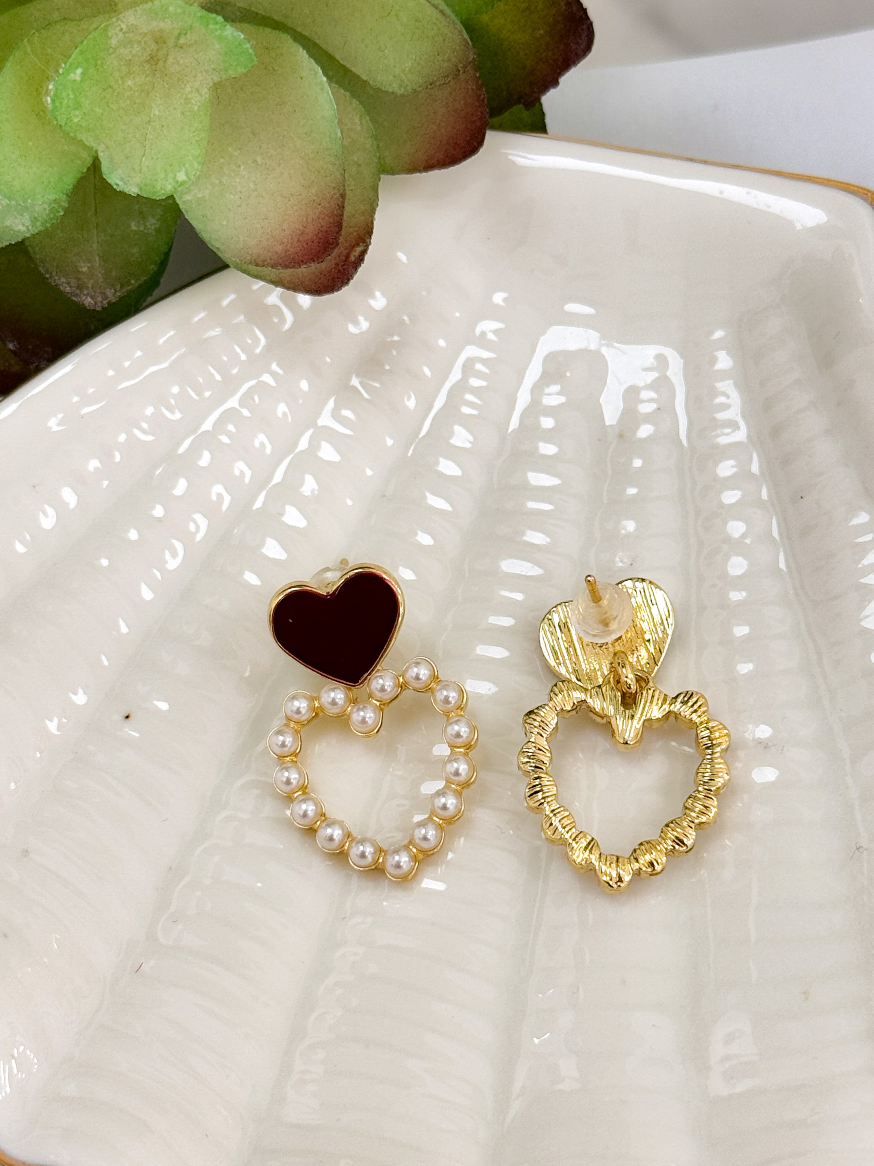 Orecchino Cuore Piccolo BORDEAUX
