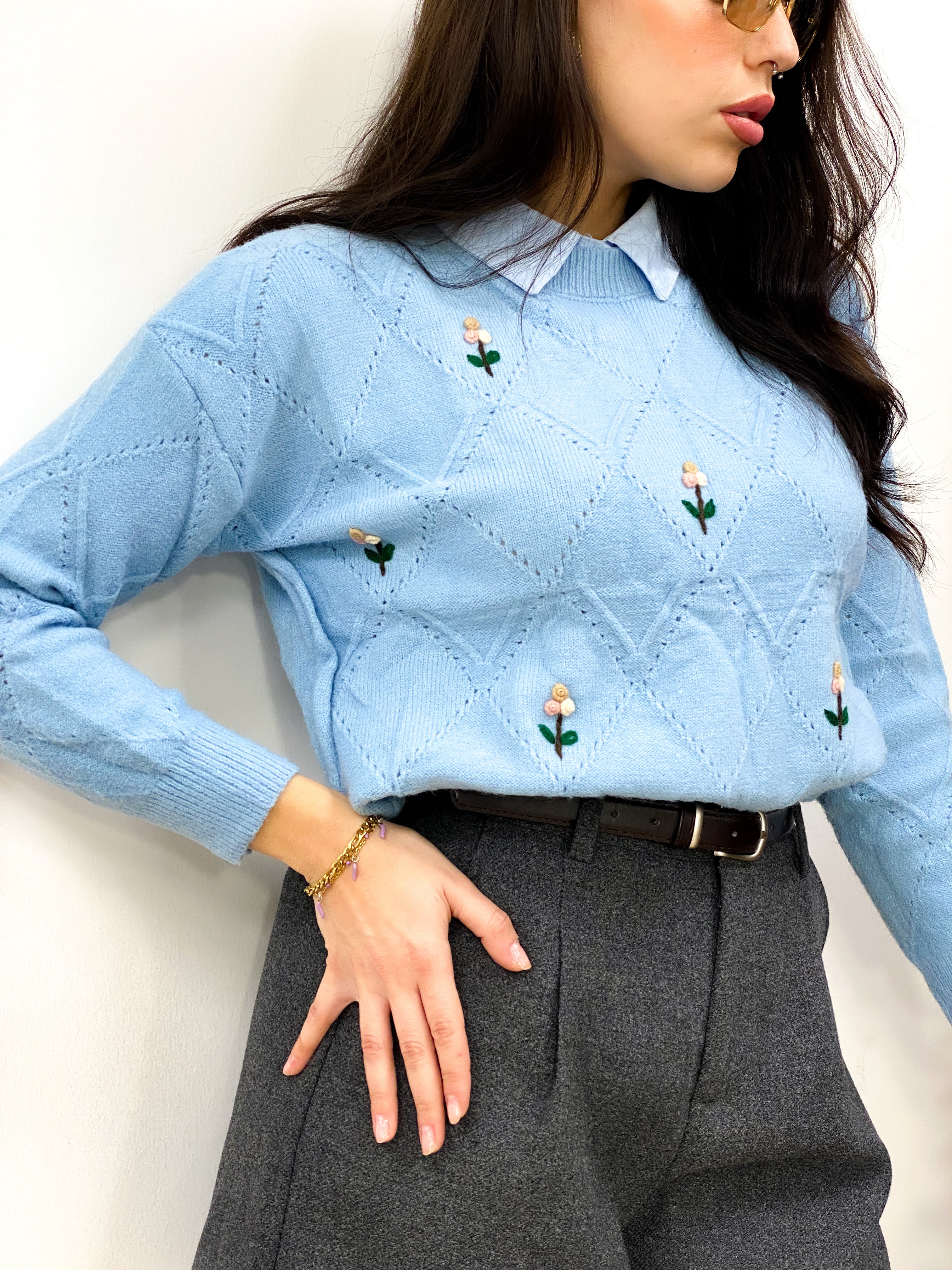 Maglione Fleur Azzurro