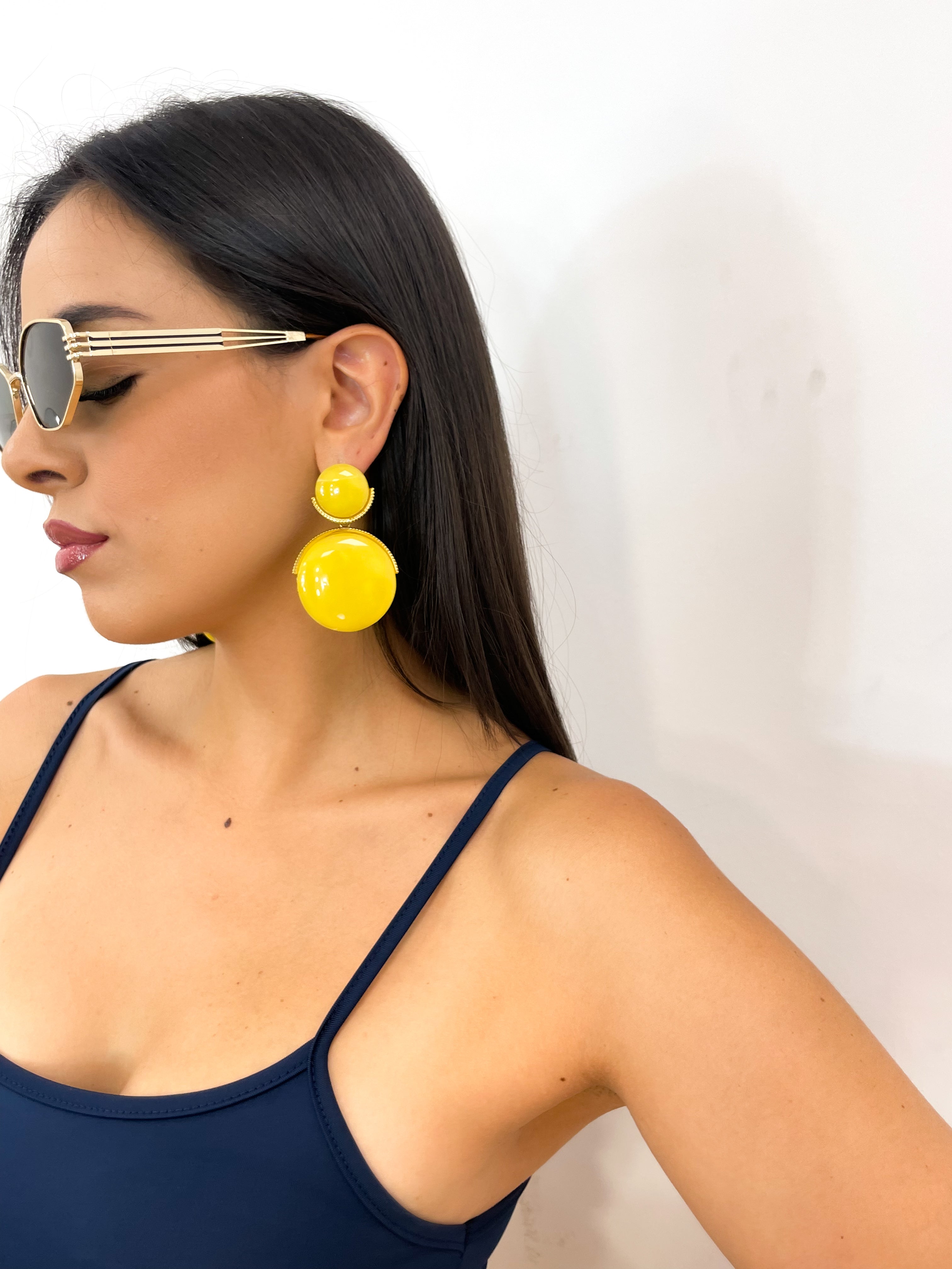 Orecchini pendente giallo