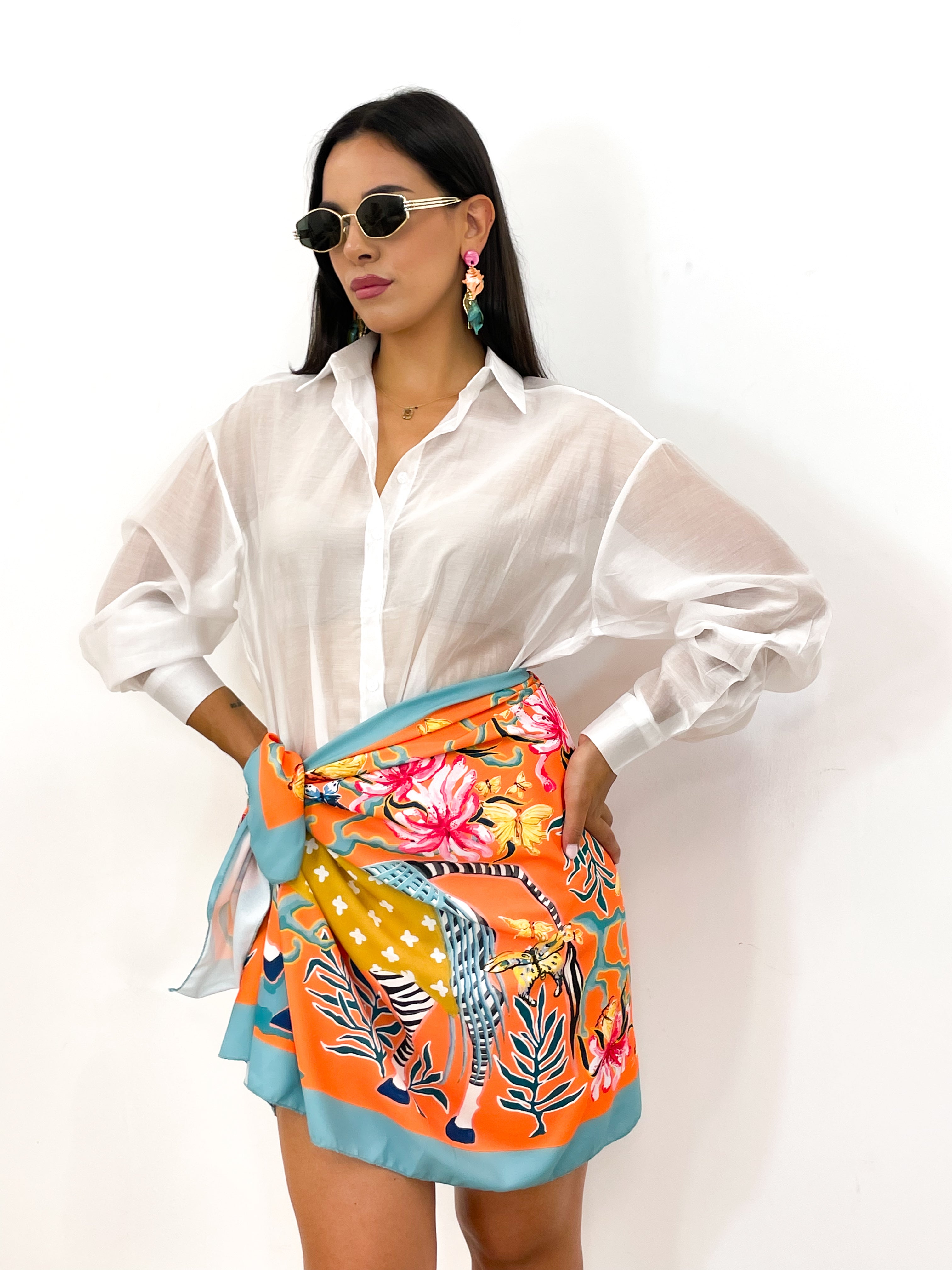 Camicia velata bianca