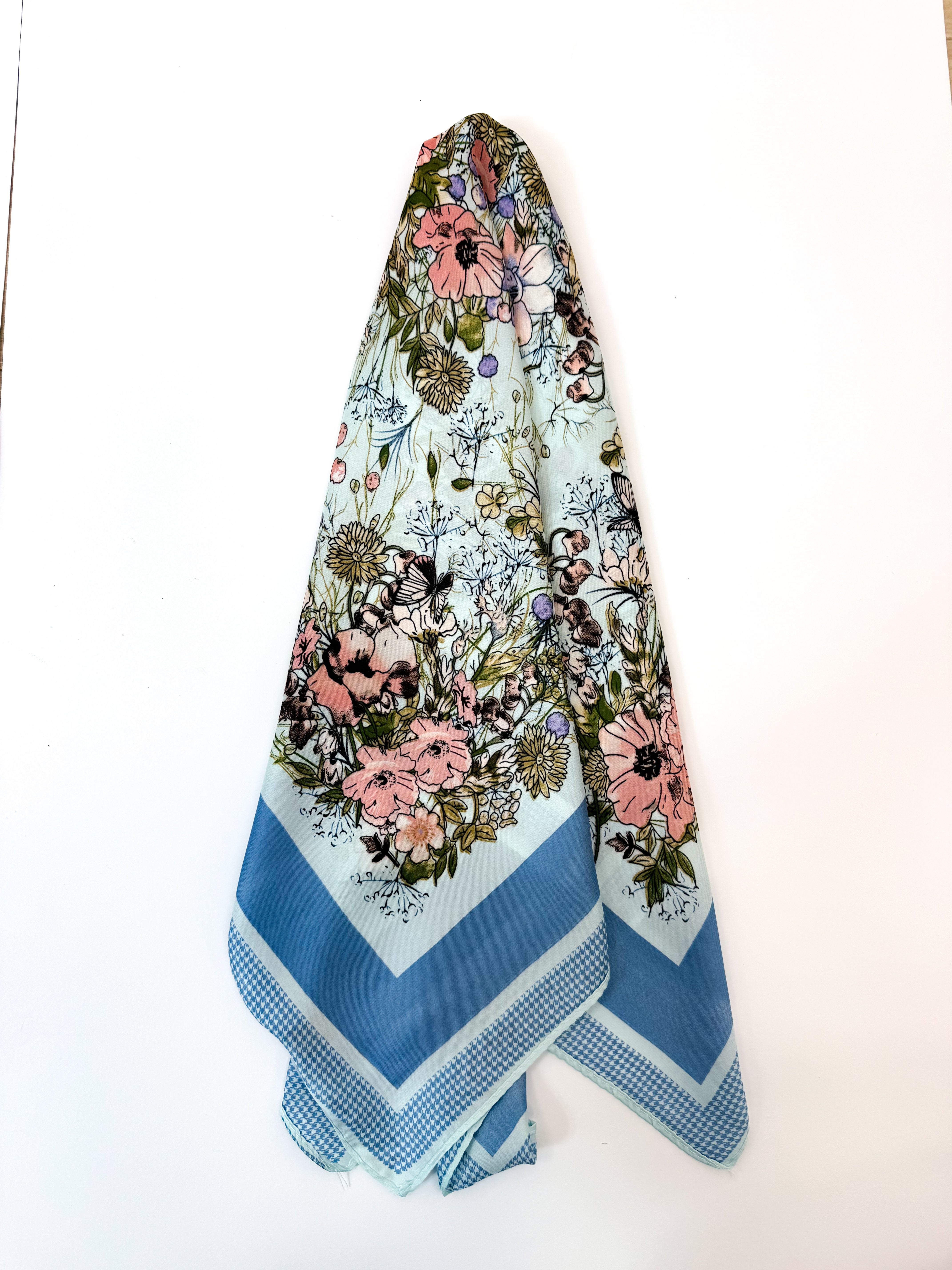 Foulard boucquet azzurro