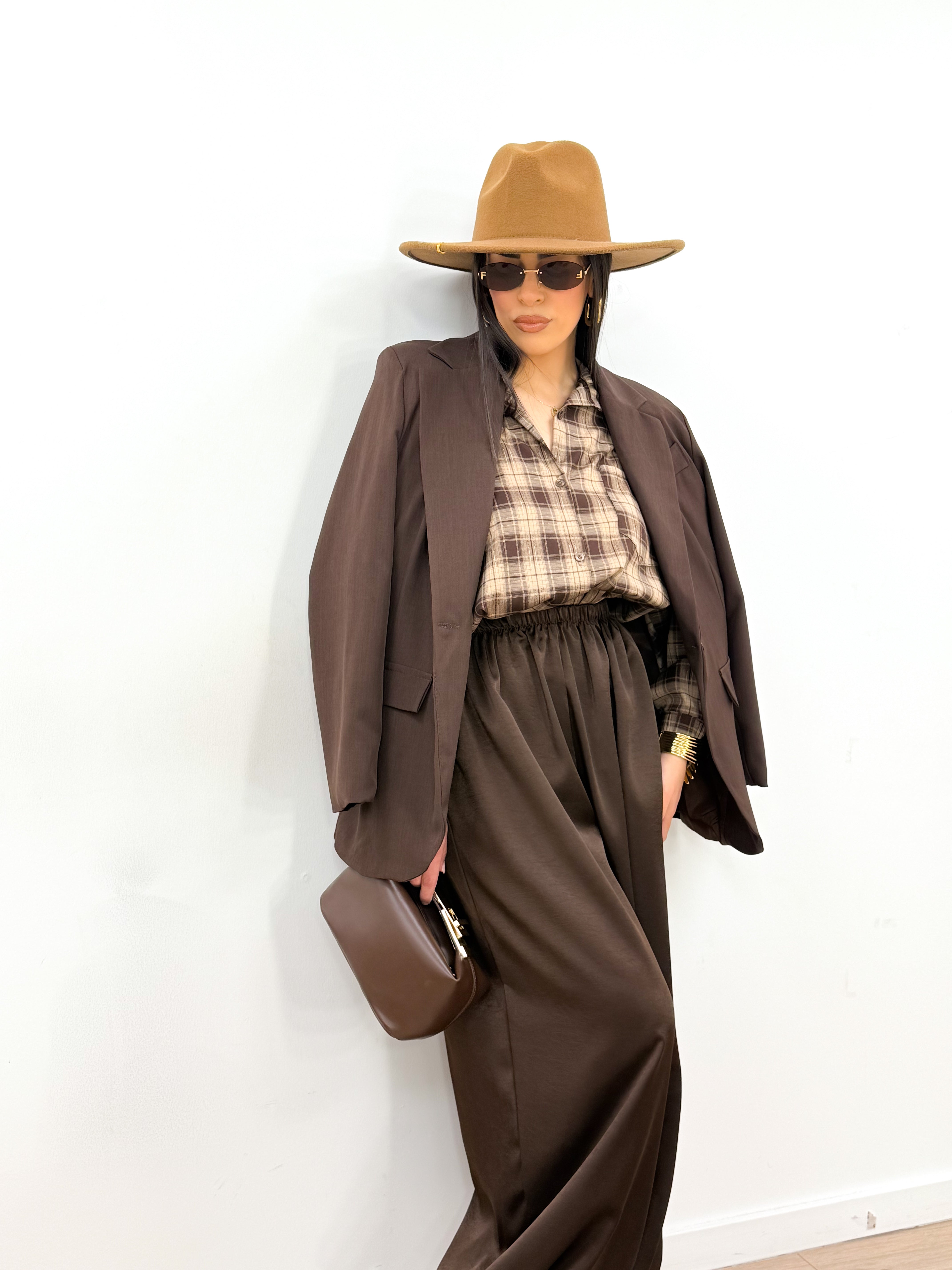 Blazer basic marrone