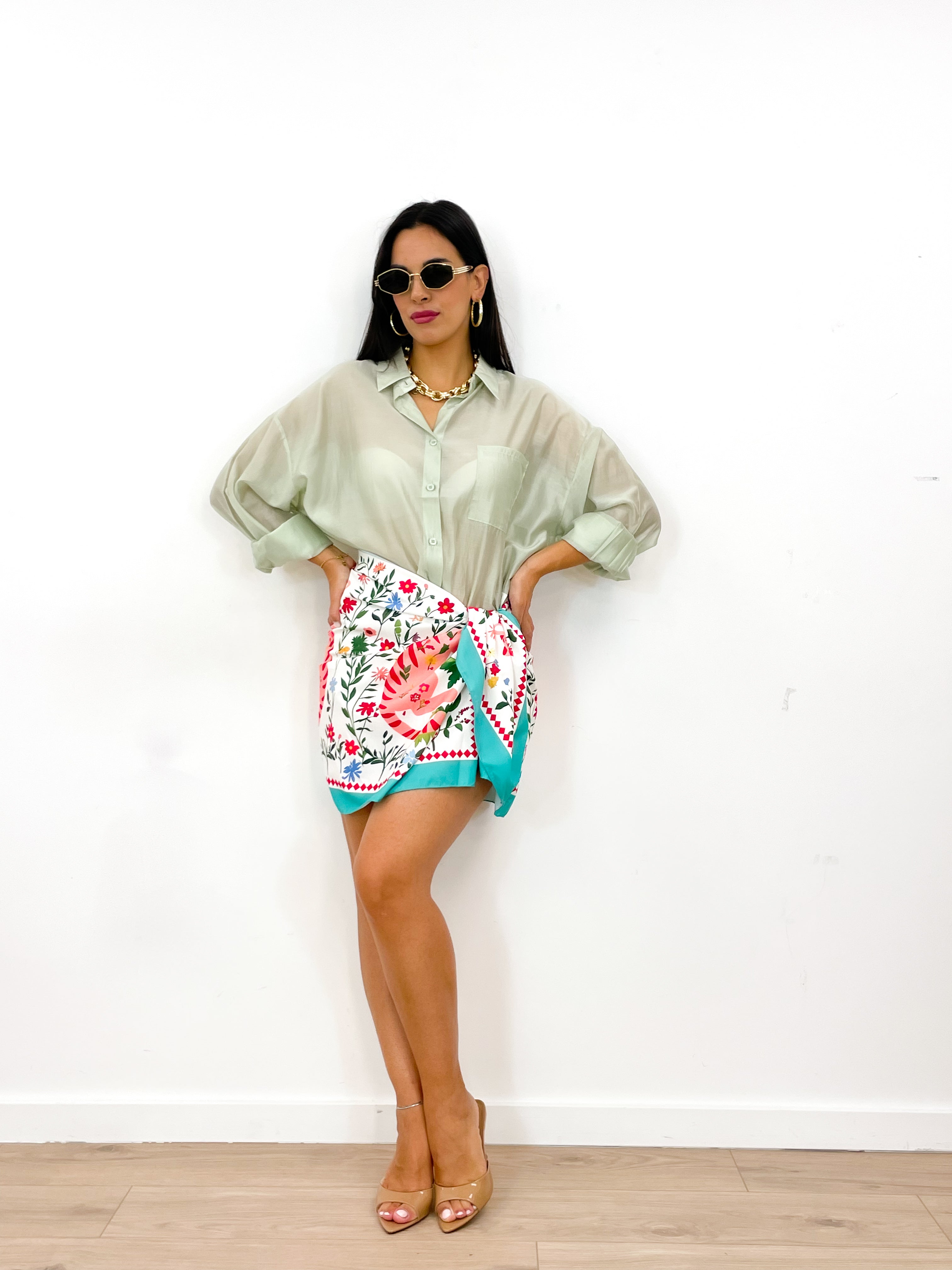 Camicia helena menta