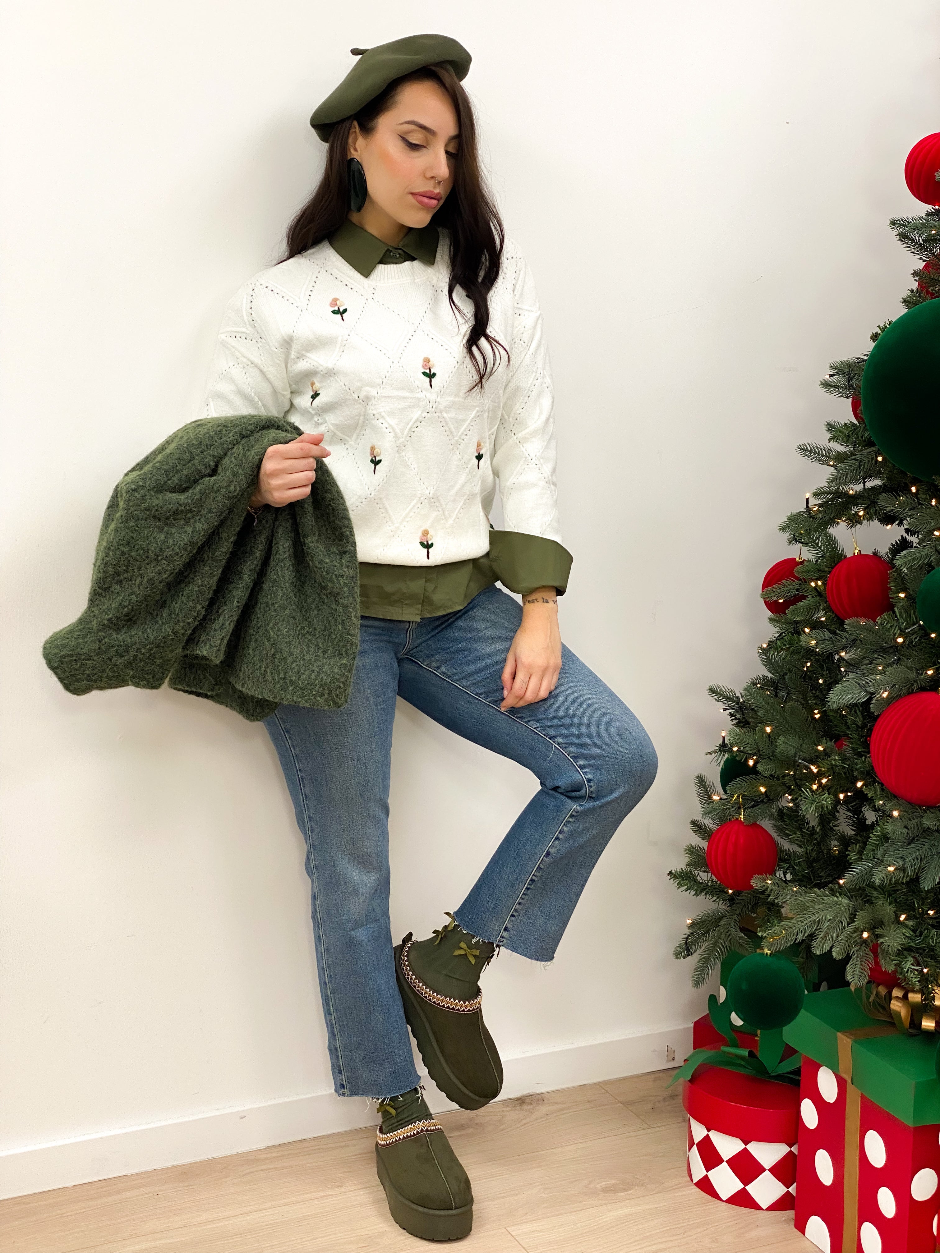 Maglione Fleur Bianco