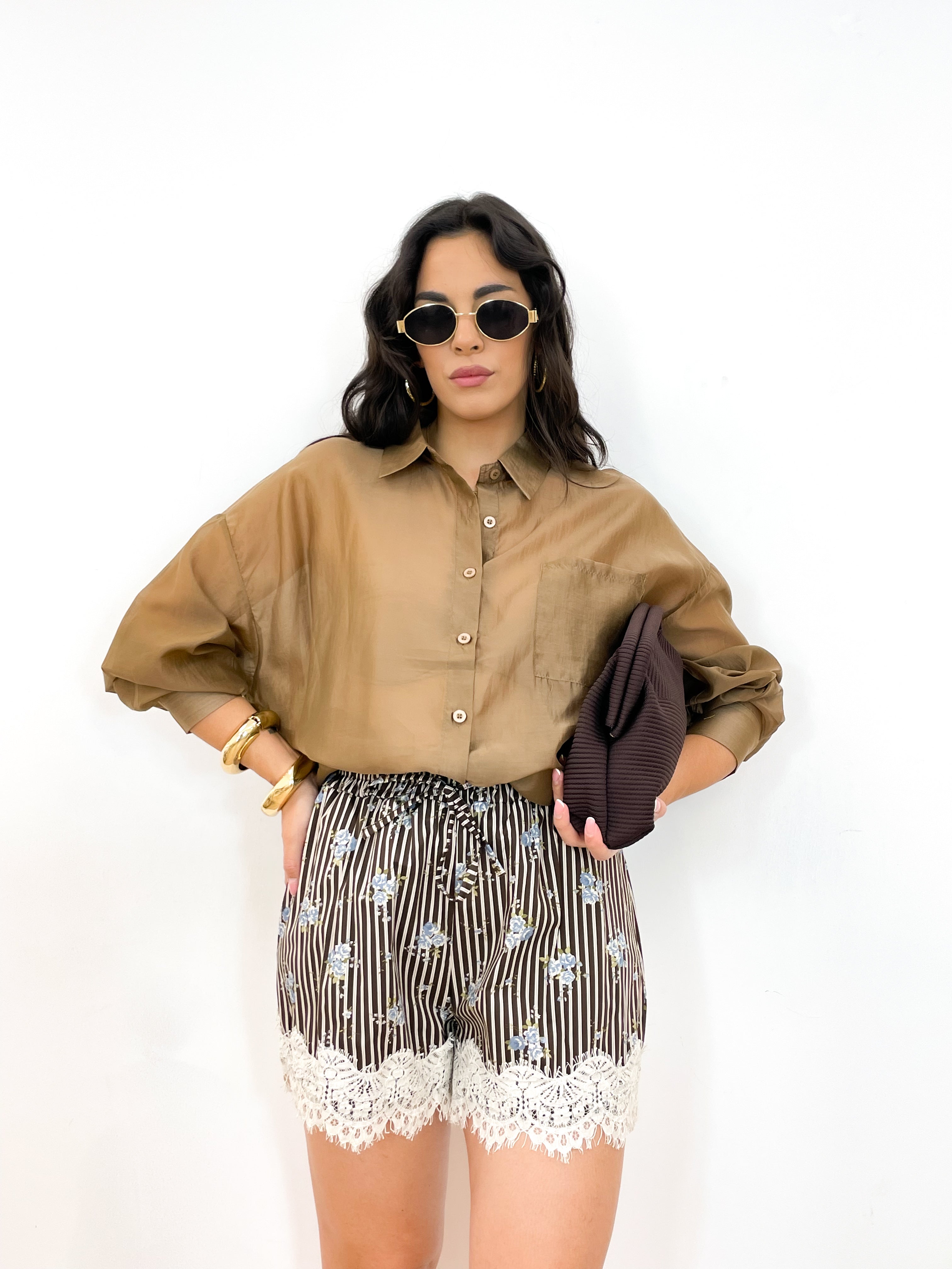 Pantaloncino ROSELLINE AL VENTO marrone