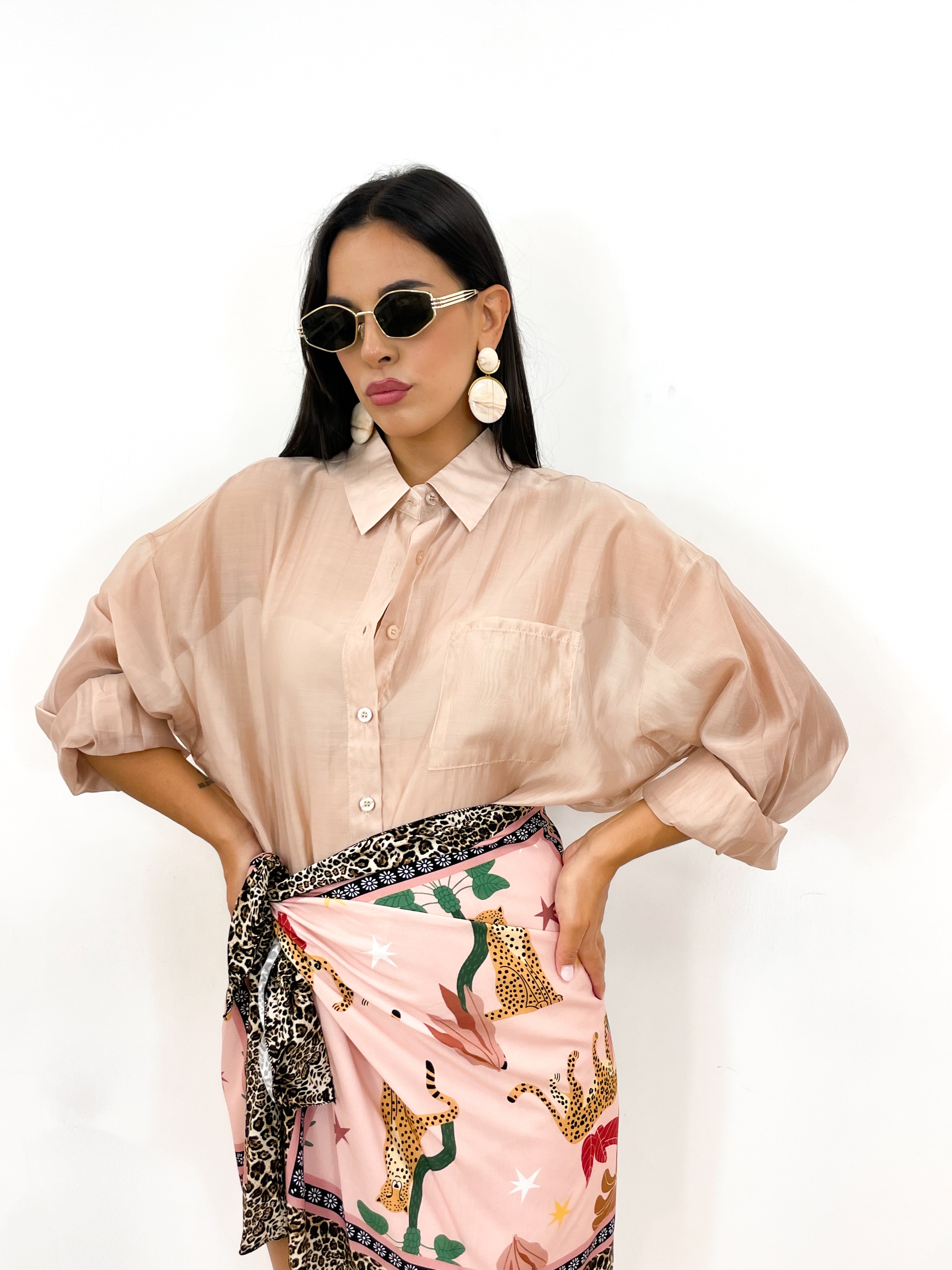 Camicia helena rosa cipria