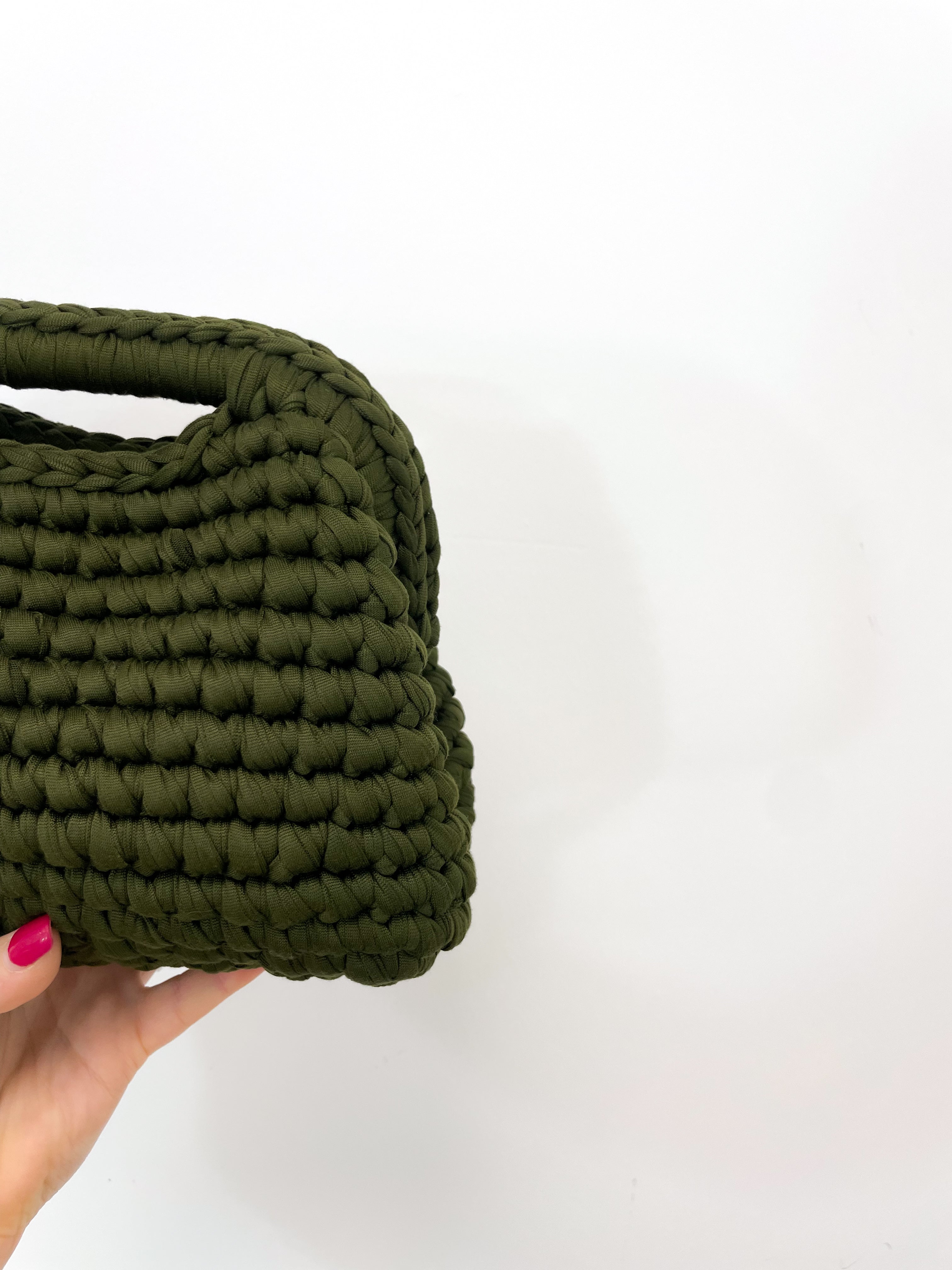 Clucth uncinetto verde militare