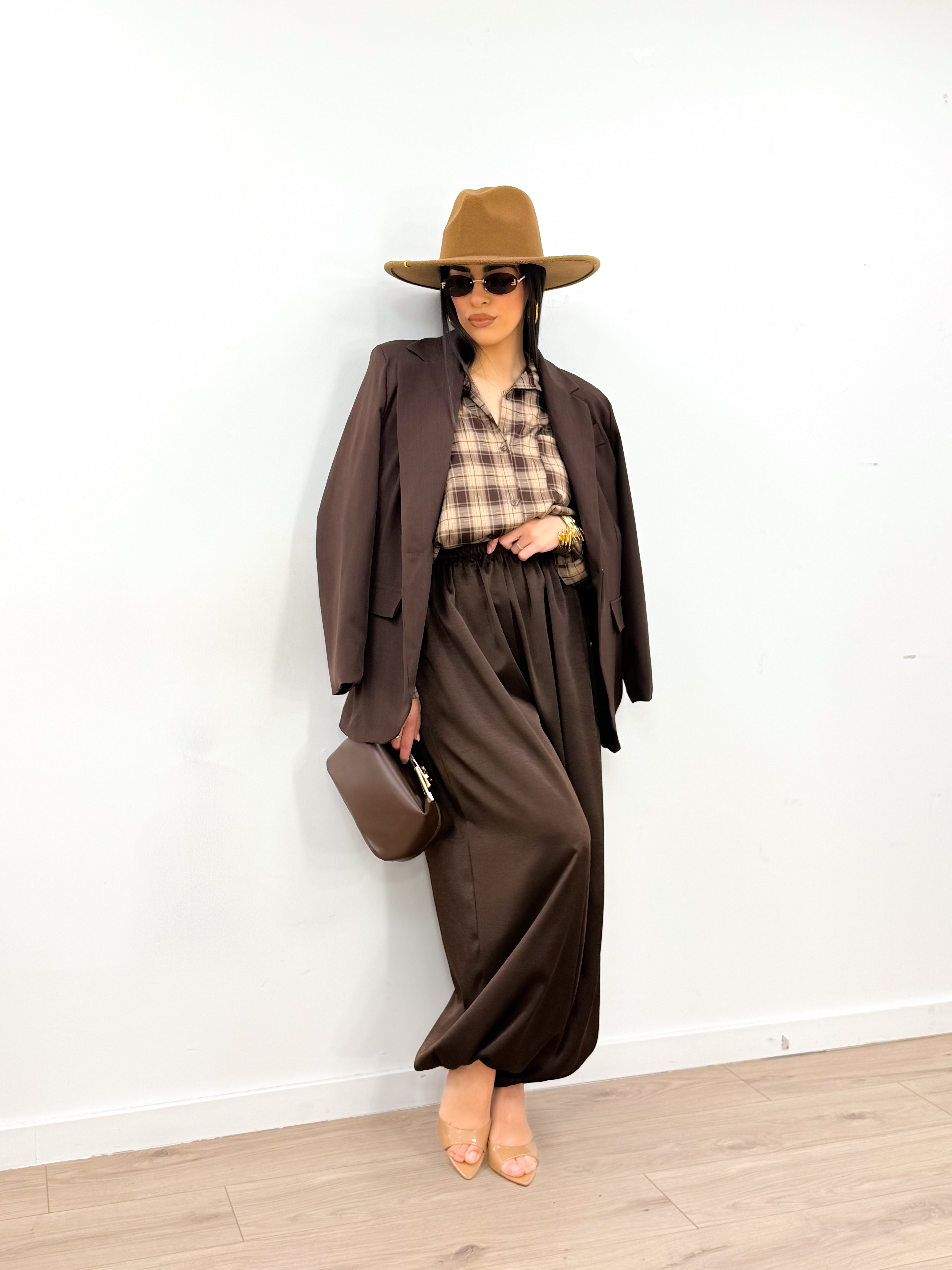 Pantalone Satin marrone