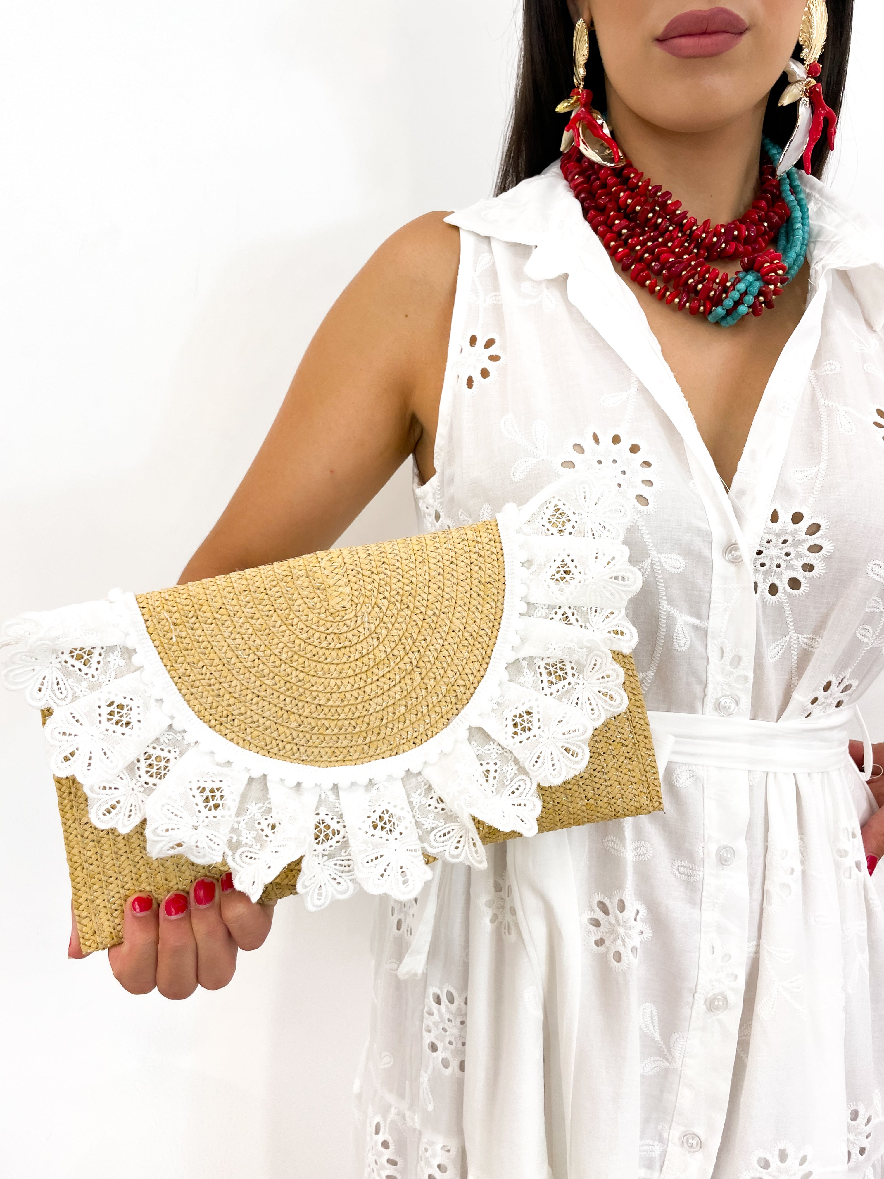 Pochette pizzo San Gallo