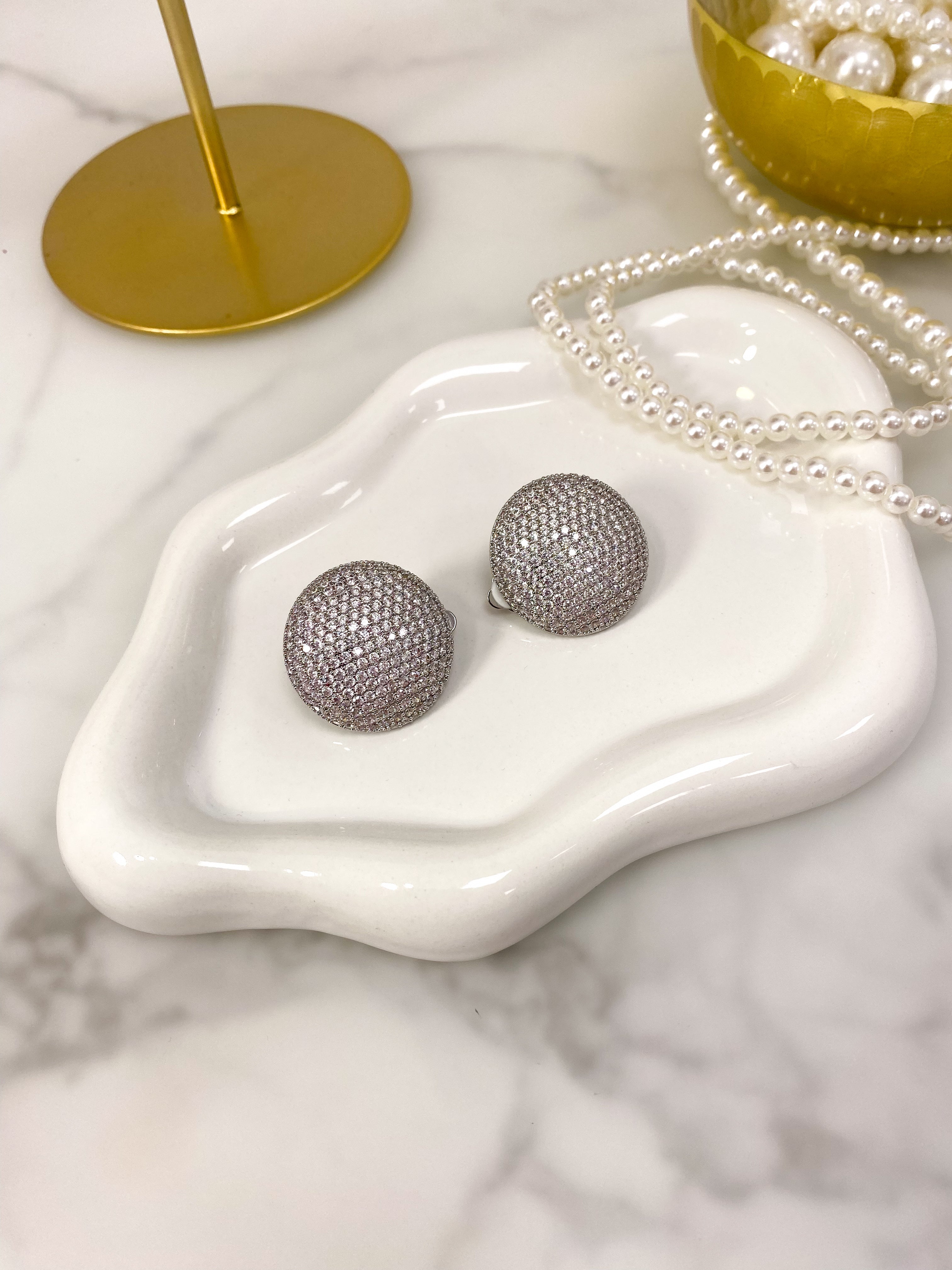 Bottoni clip argento