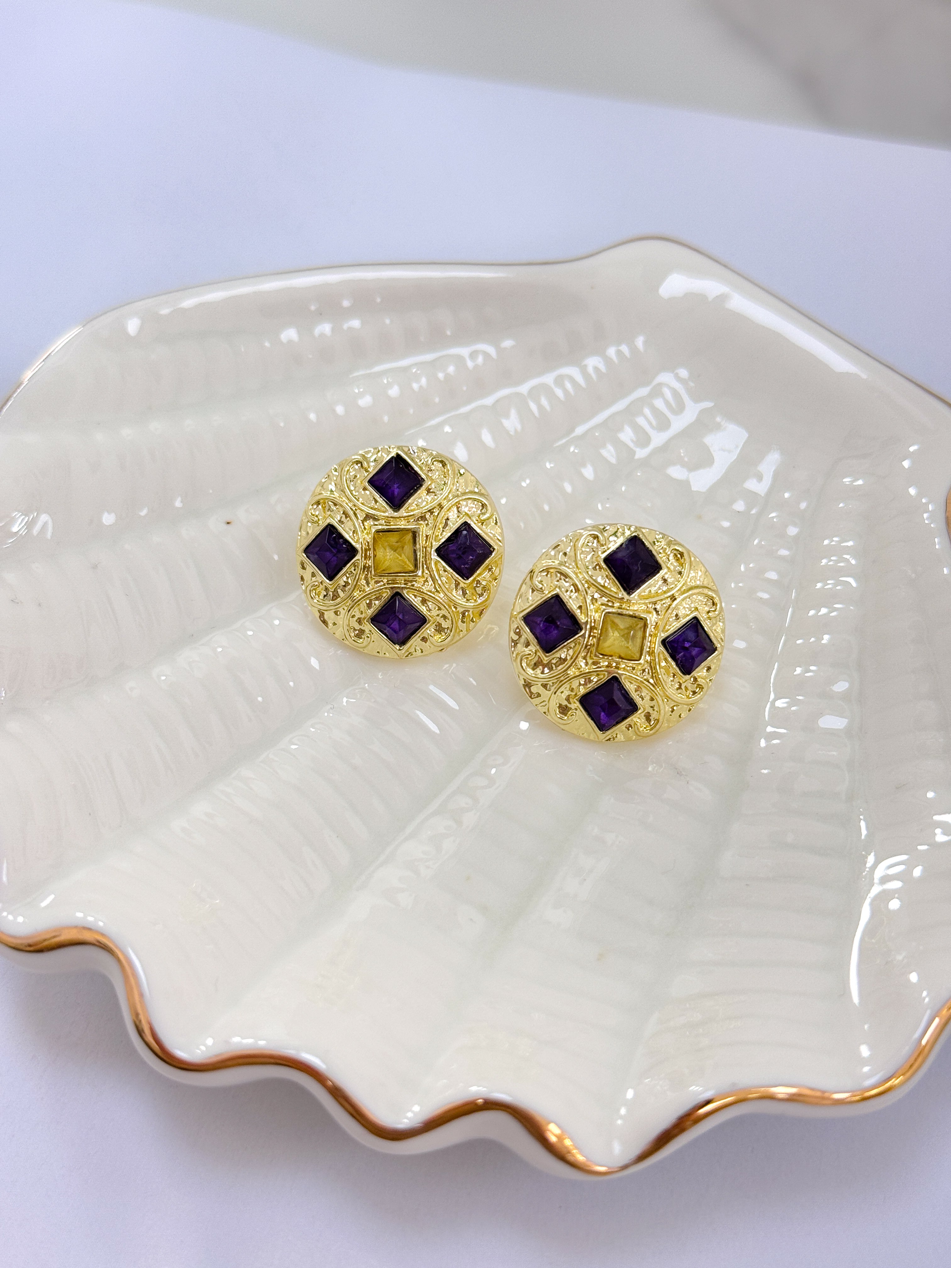 Orecchino Pietra VIOLA
