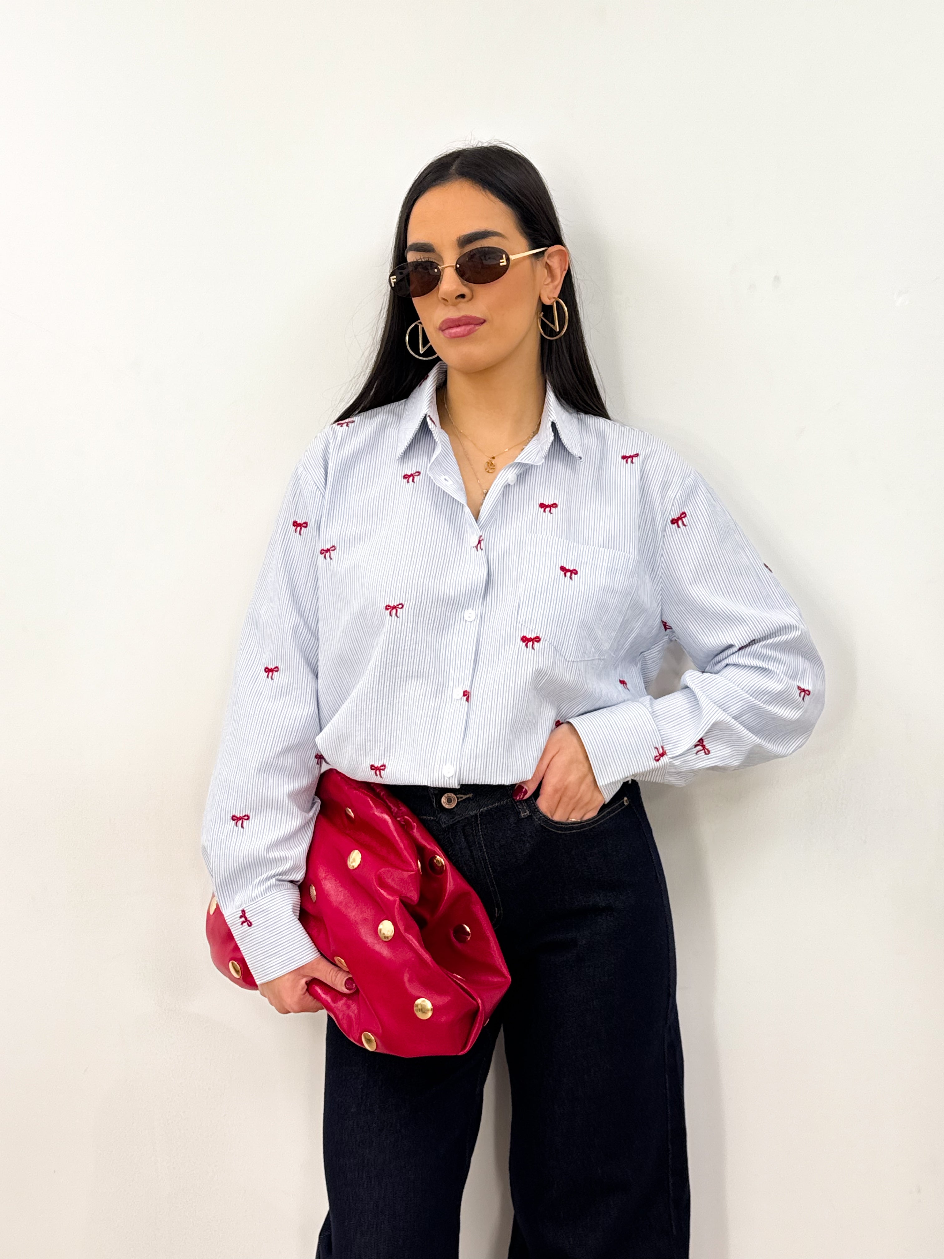 Camicia Flake Celeste