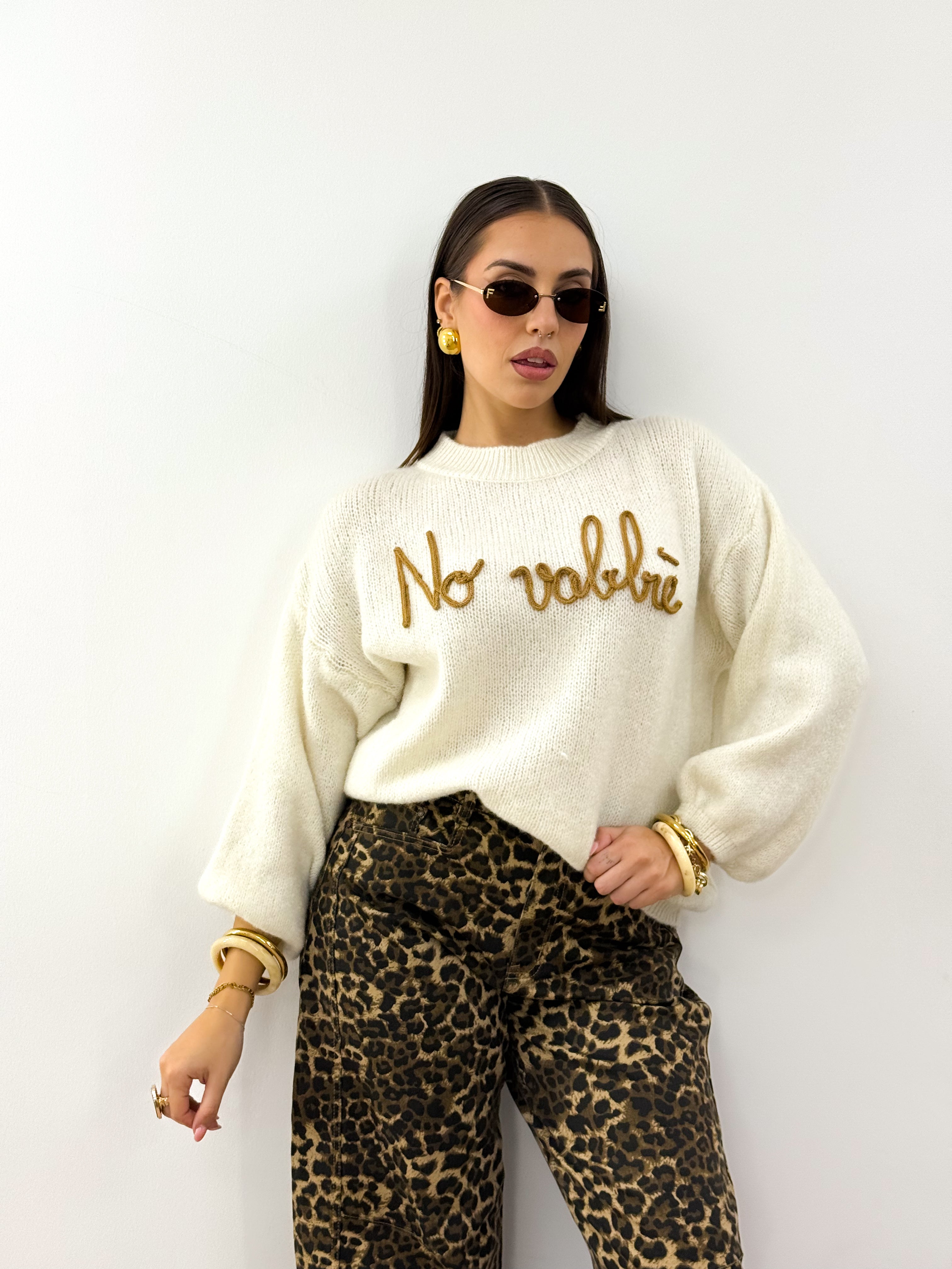 Maglioncino No Vabbè Panna