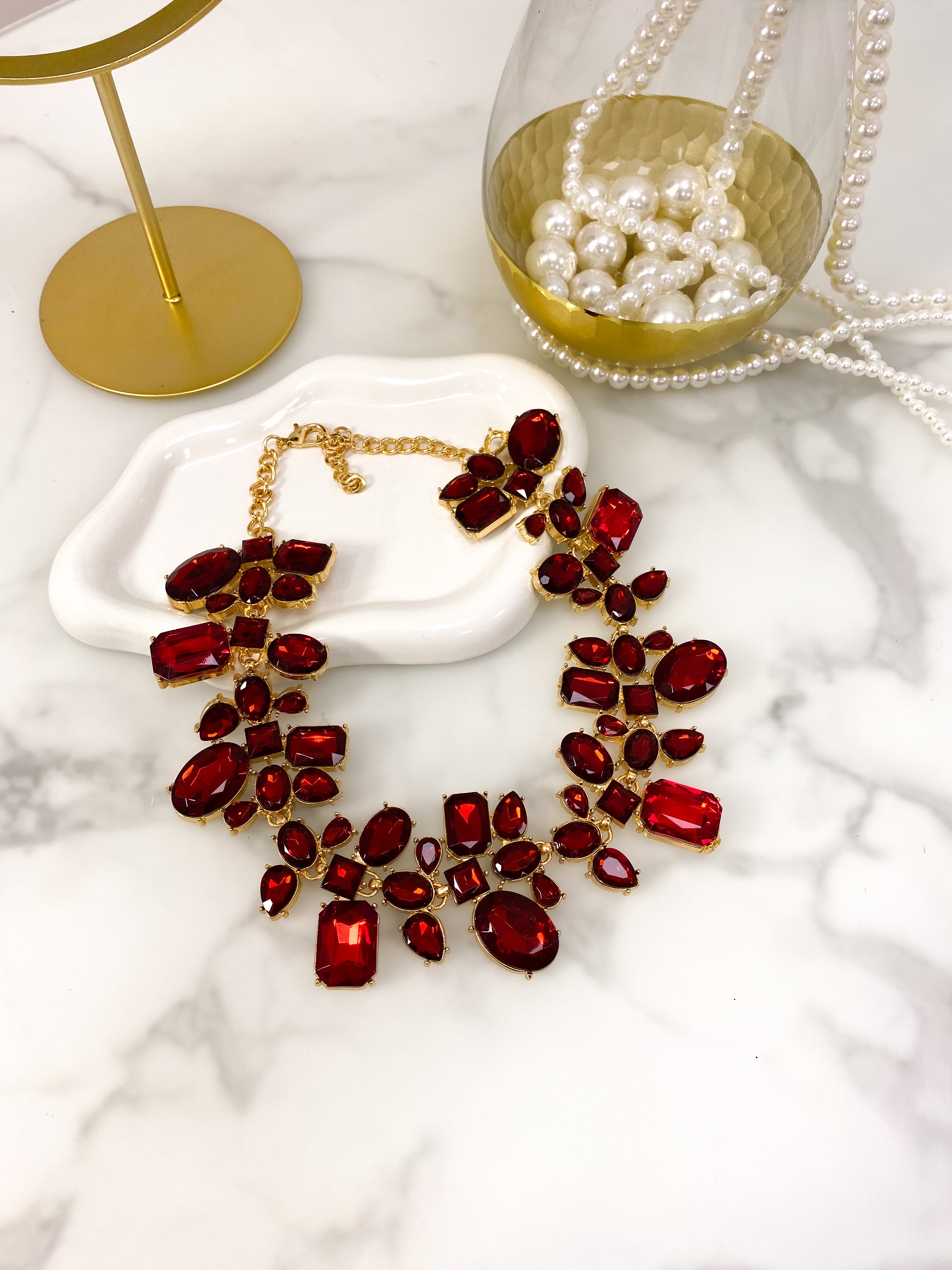 Collana Pietre Bordeaux