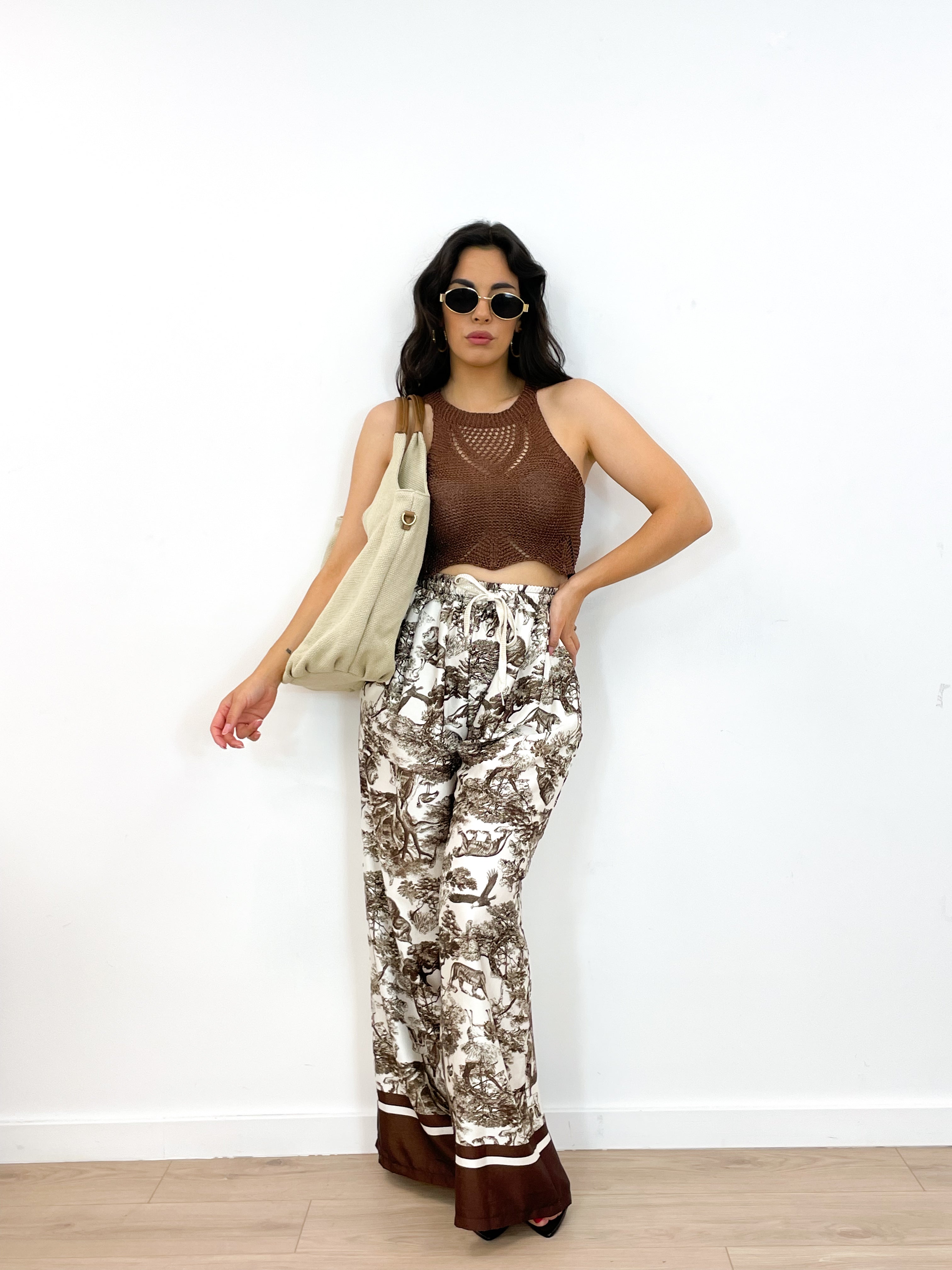 Pantalone SATIN CARRÈ DOR