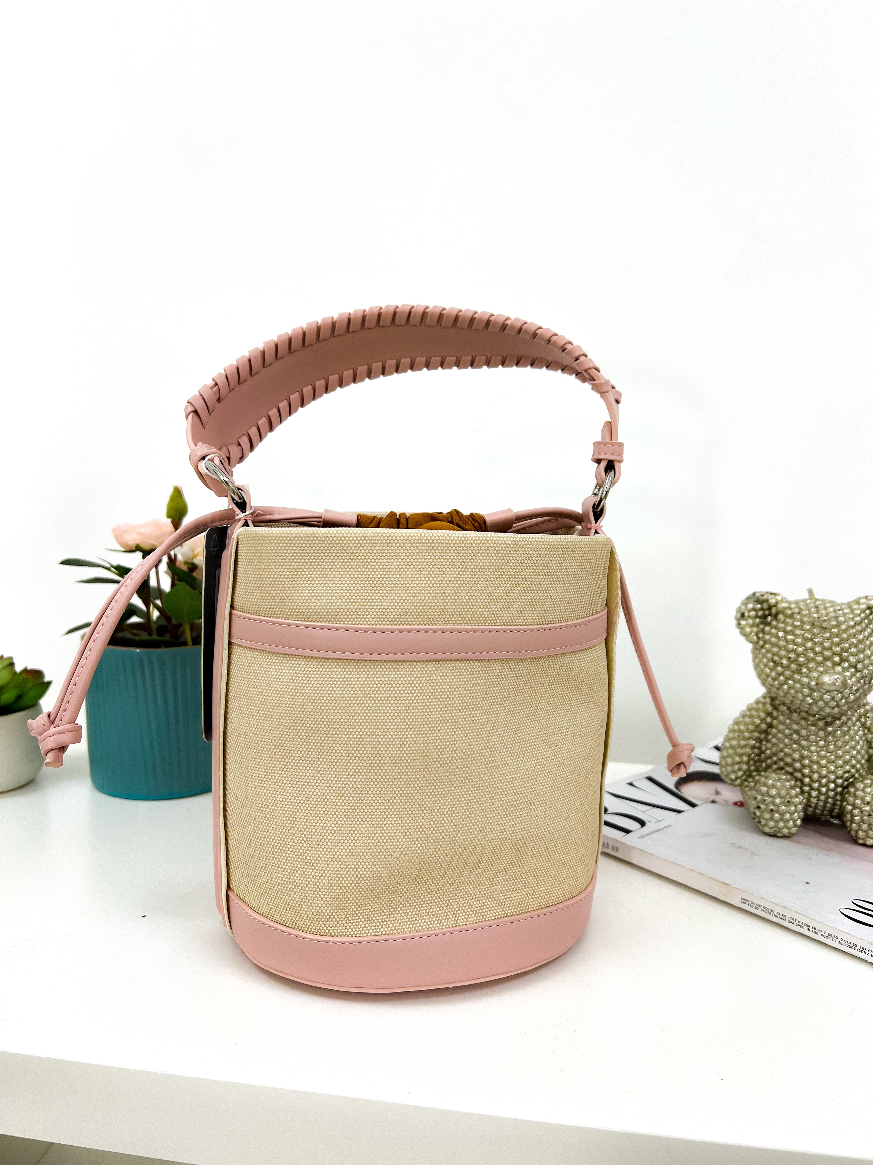 Borsa Secchiello ROSA/BEIGE