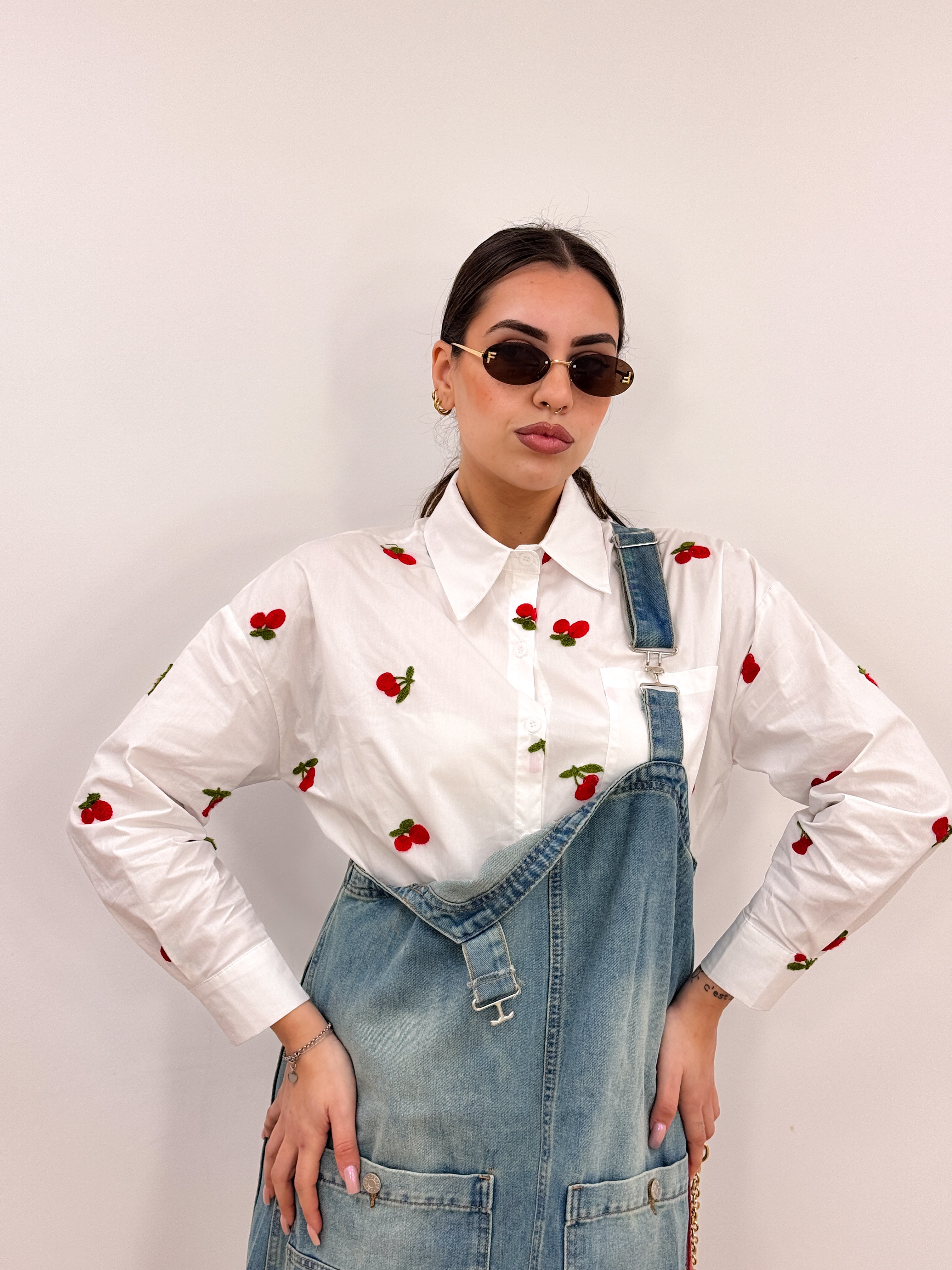 Camicia Cherry BIANCO