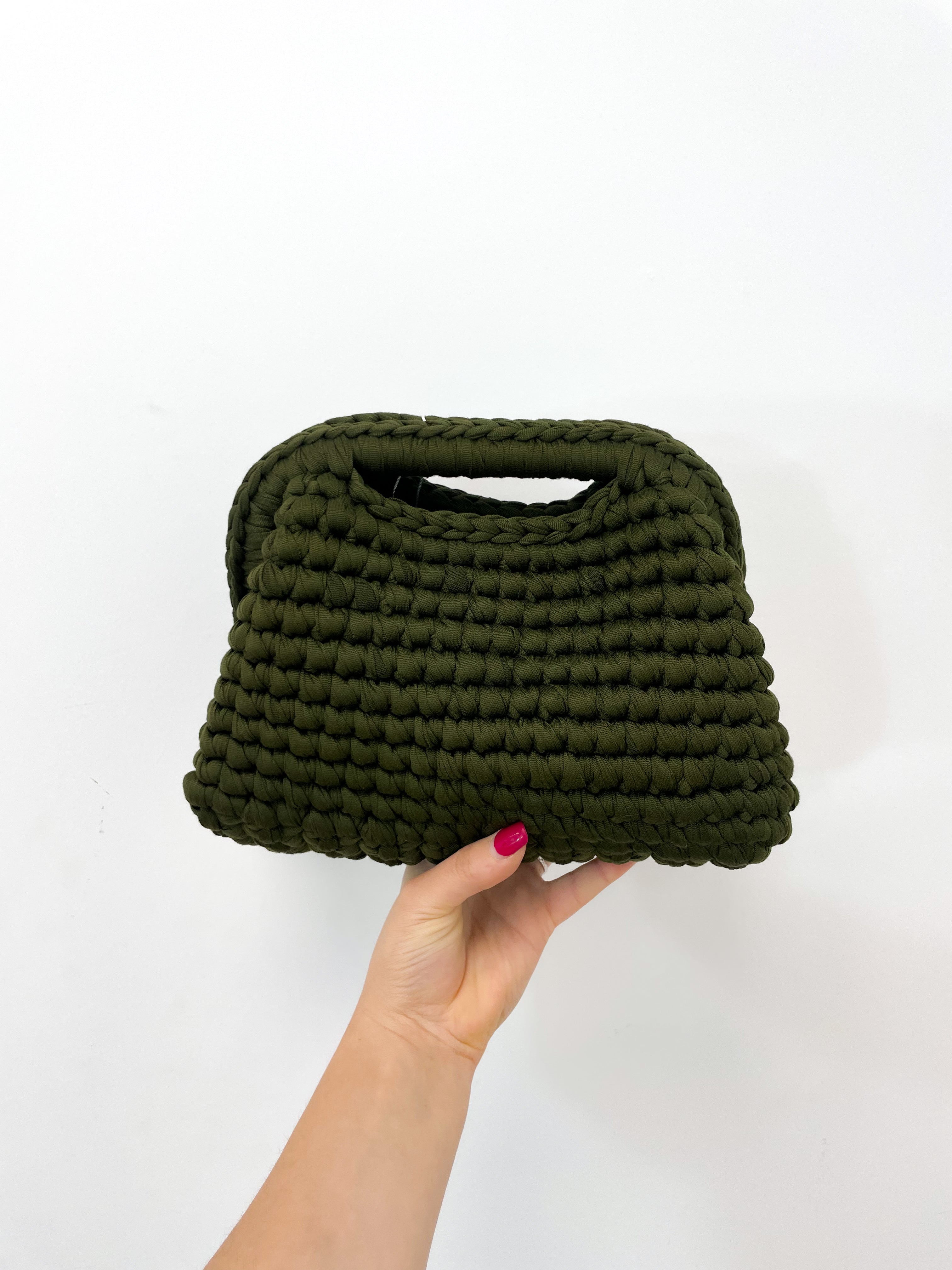 Clucth uncinetto verde militare