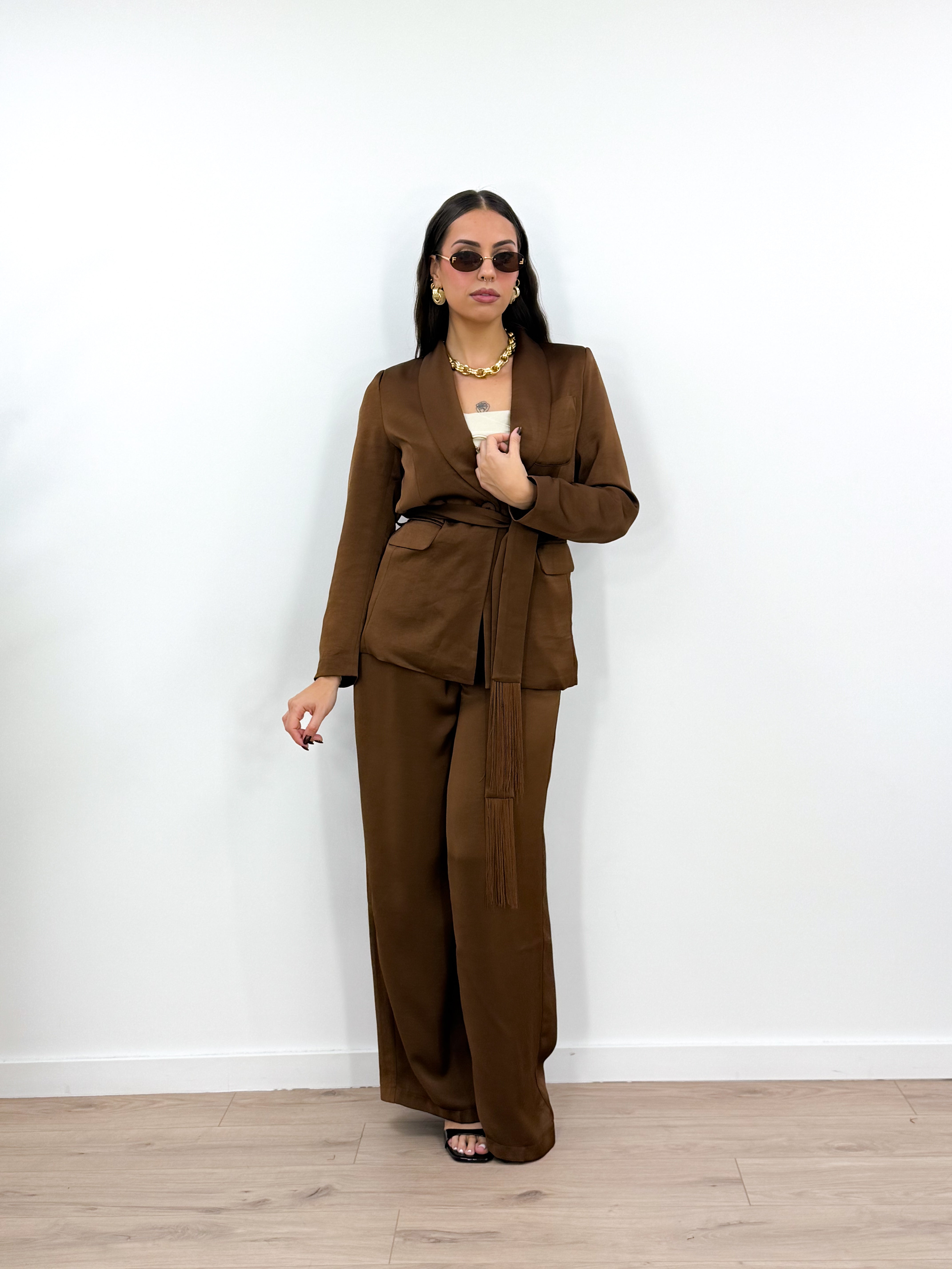 Tailleur party bronzo