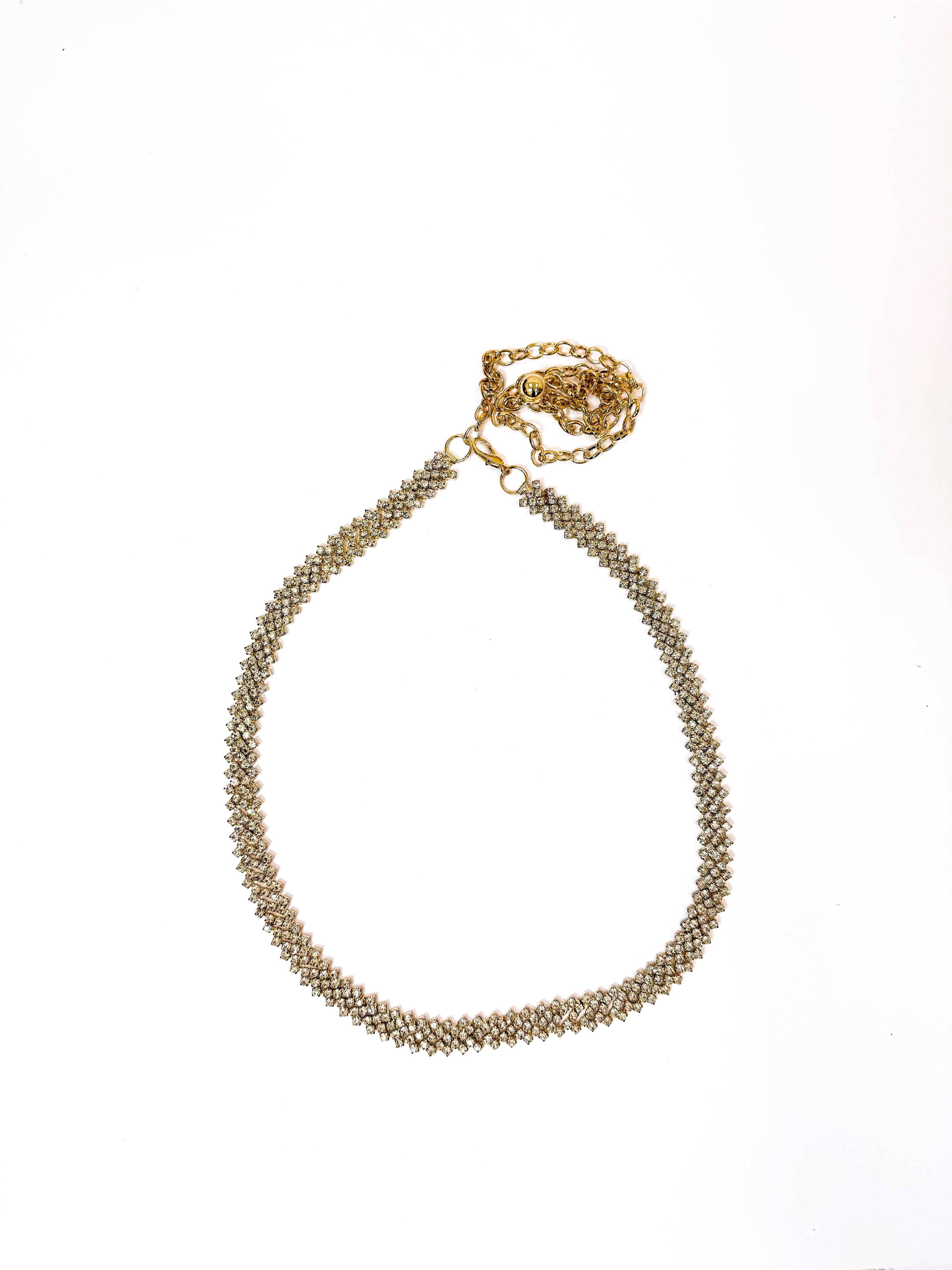 Cintura gioiello strass oro