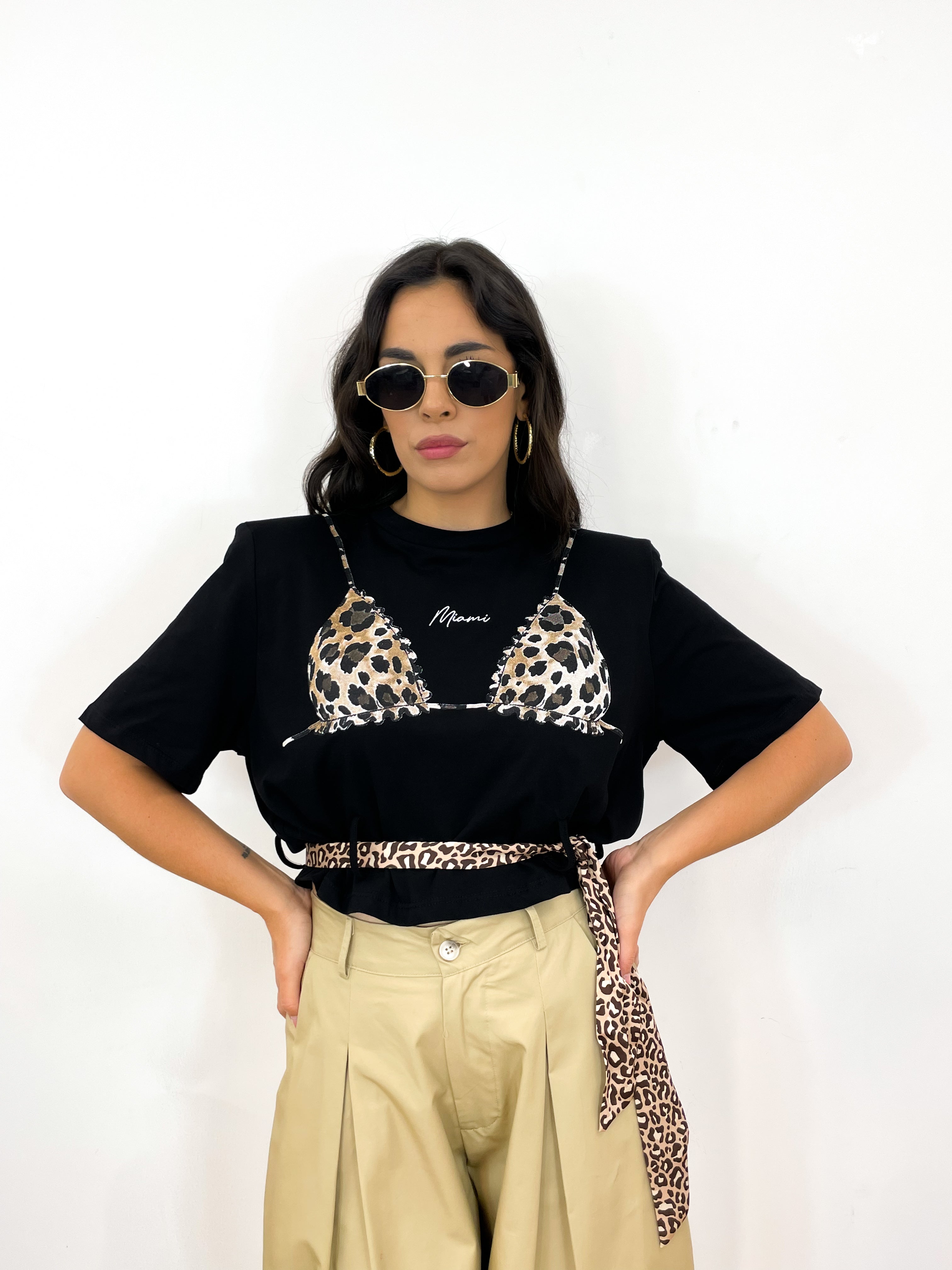 T-shirt MIAMI Tiger nero