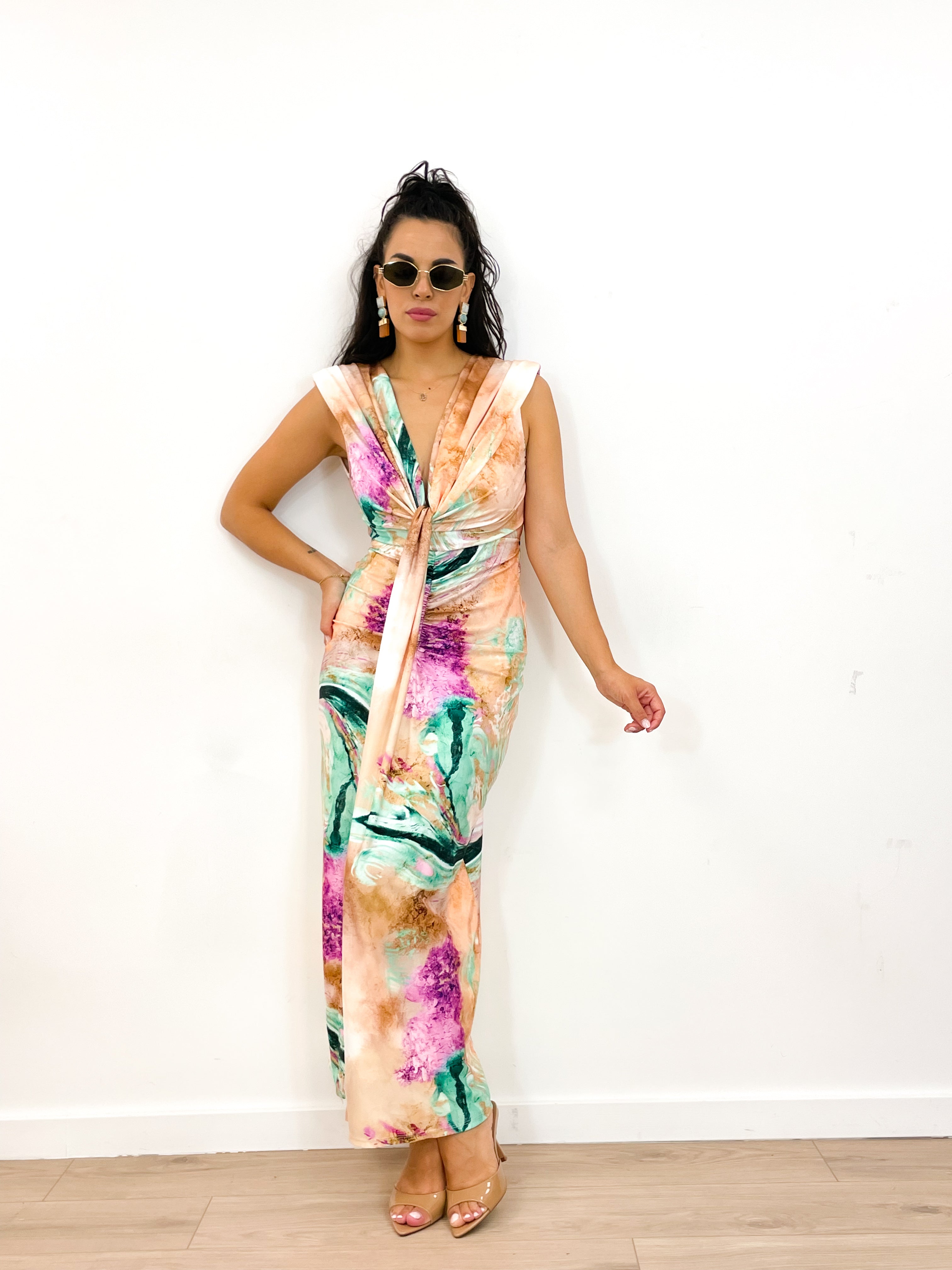 Abito PORTAMI A BALLARE multicolor beige