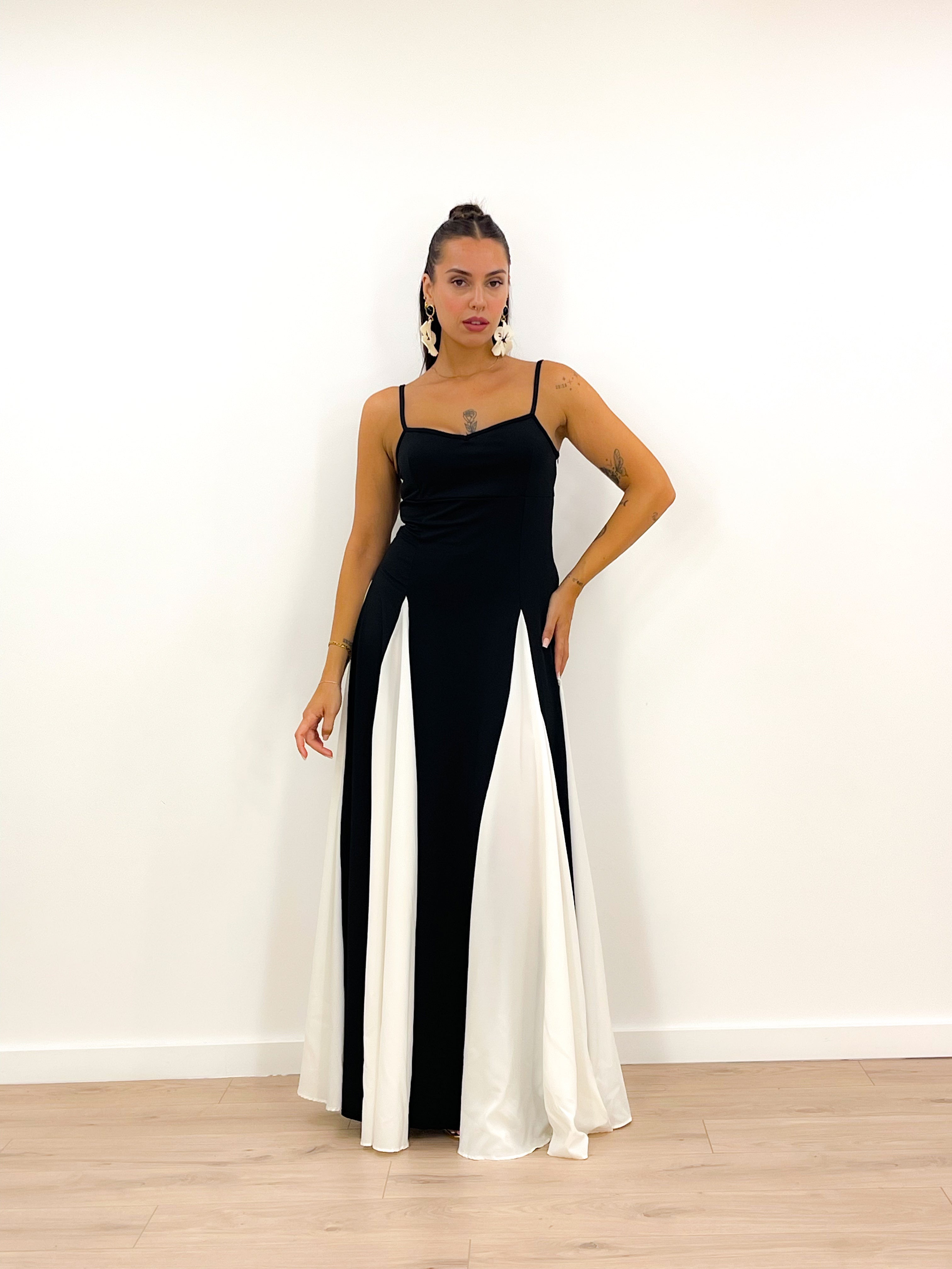 Abito Elsa NERO/PANNA