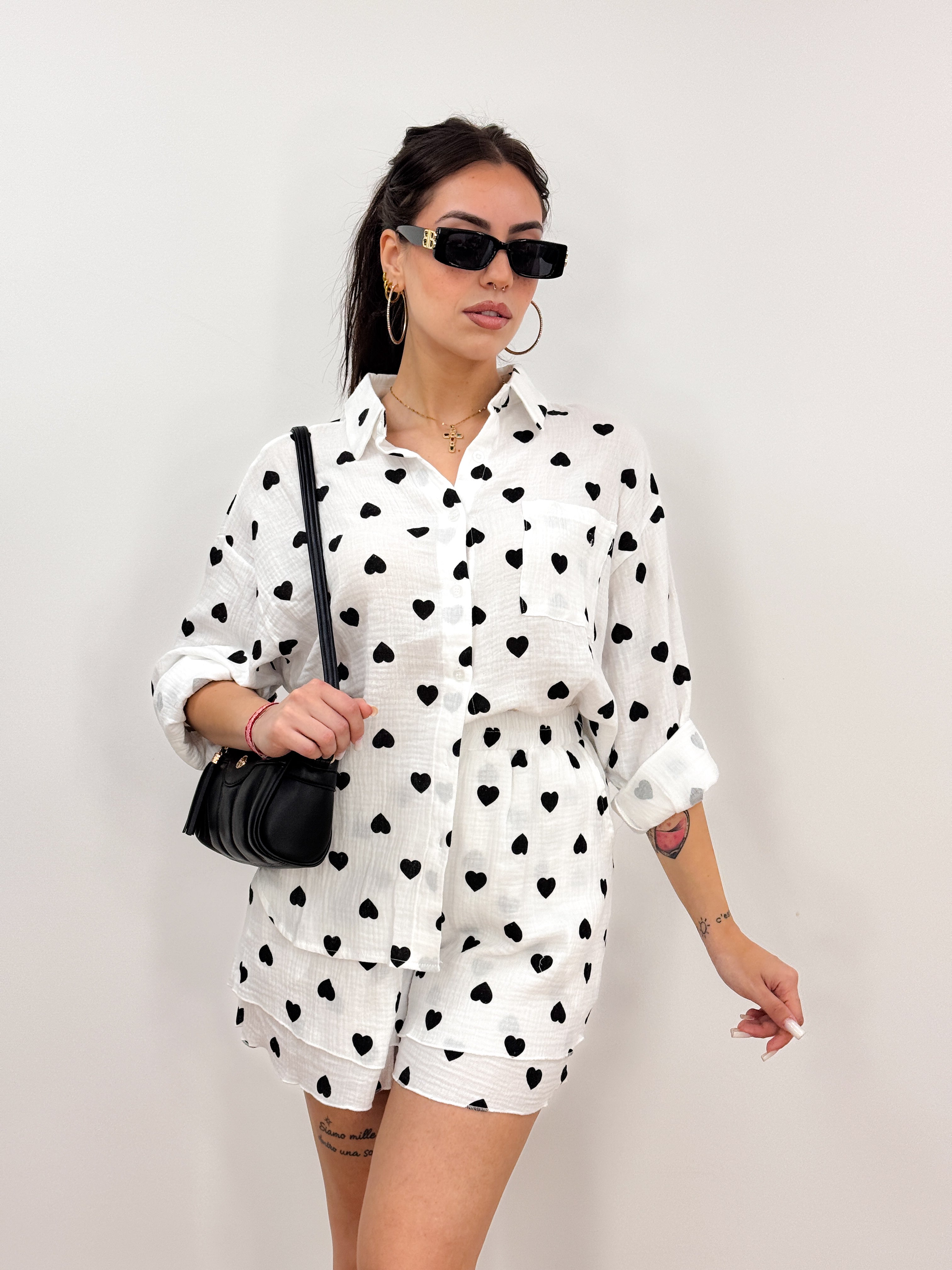 Coordinato Cuori NERO