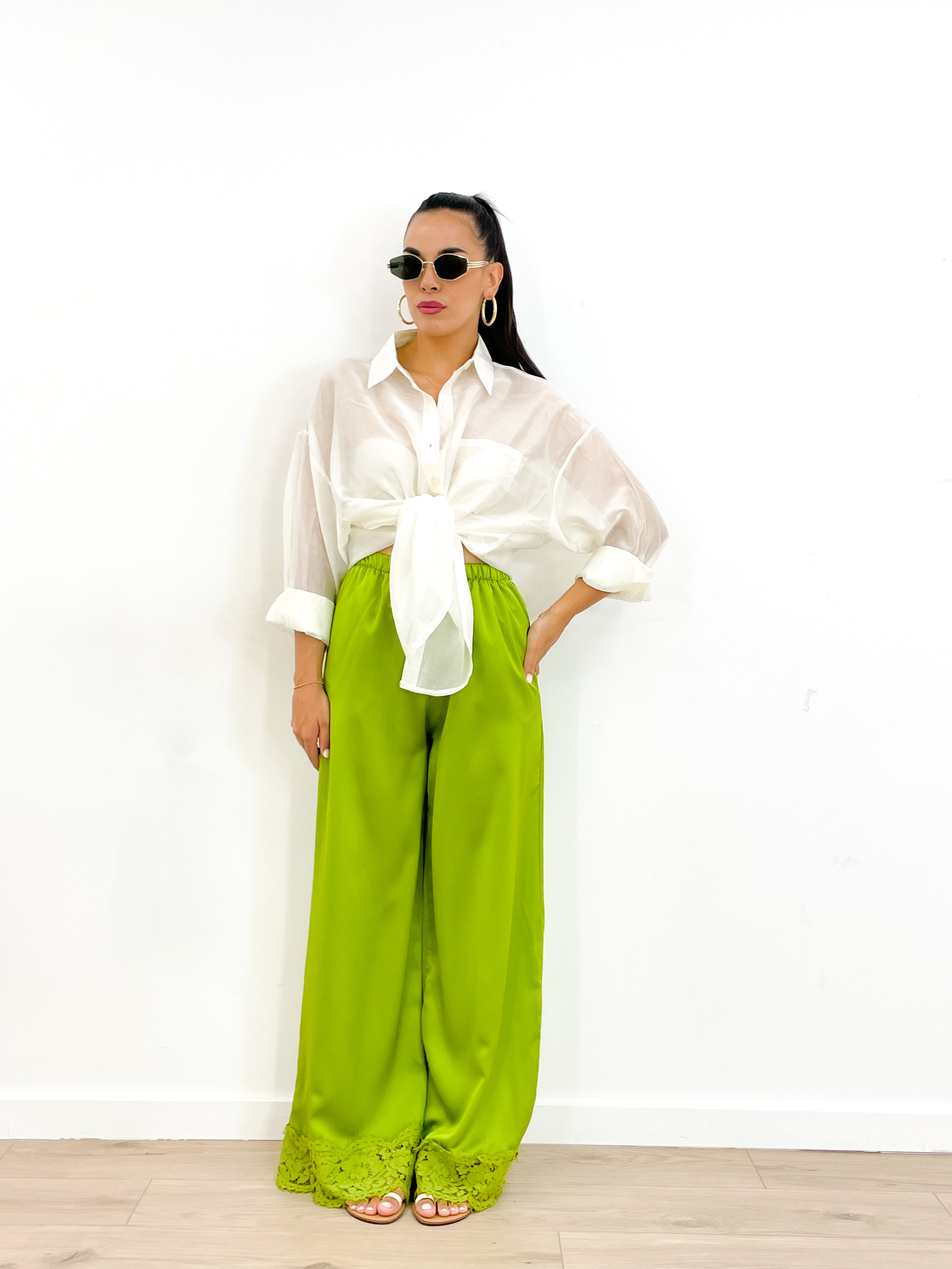 Pantalone DÈSIR verde acido