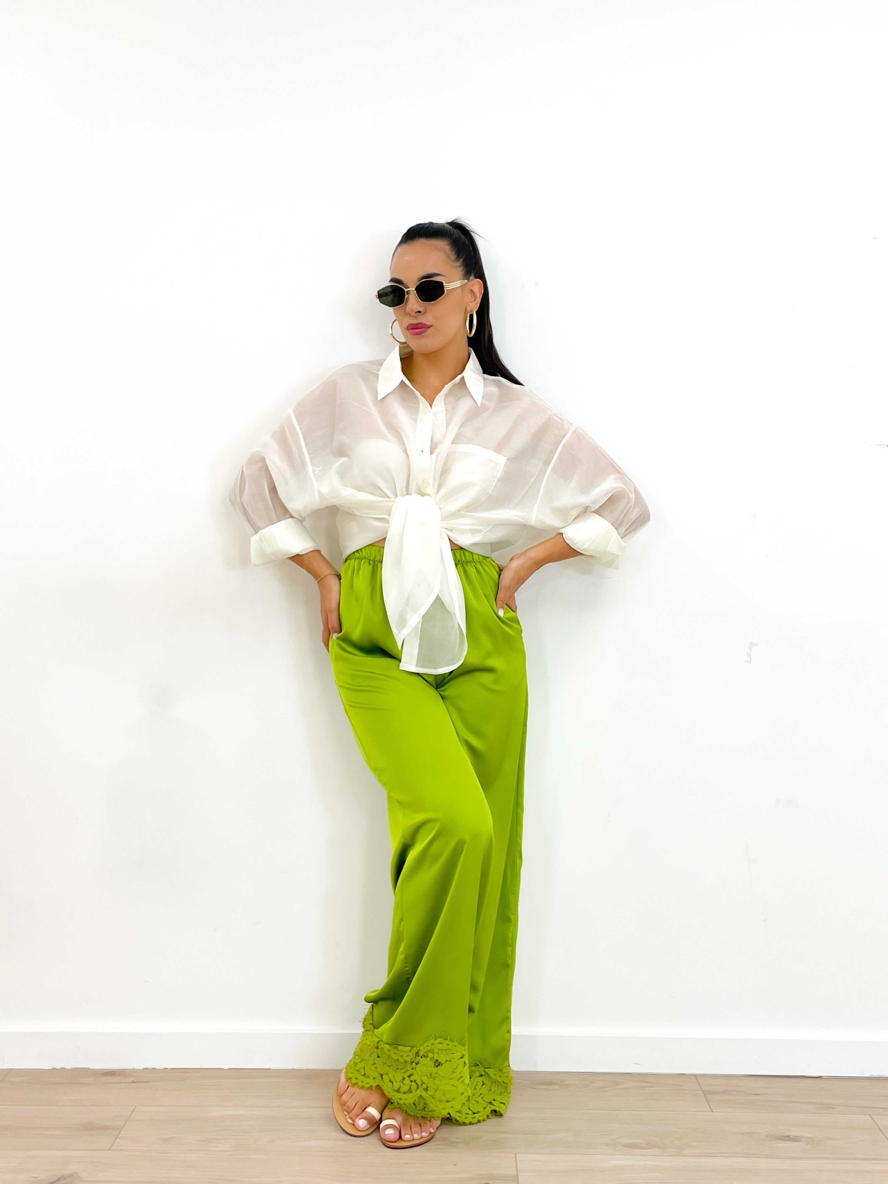 Pantalone DÈSIR verde acido