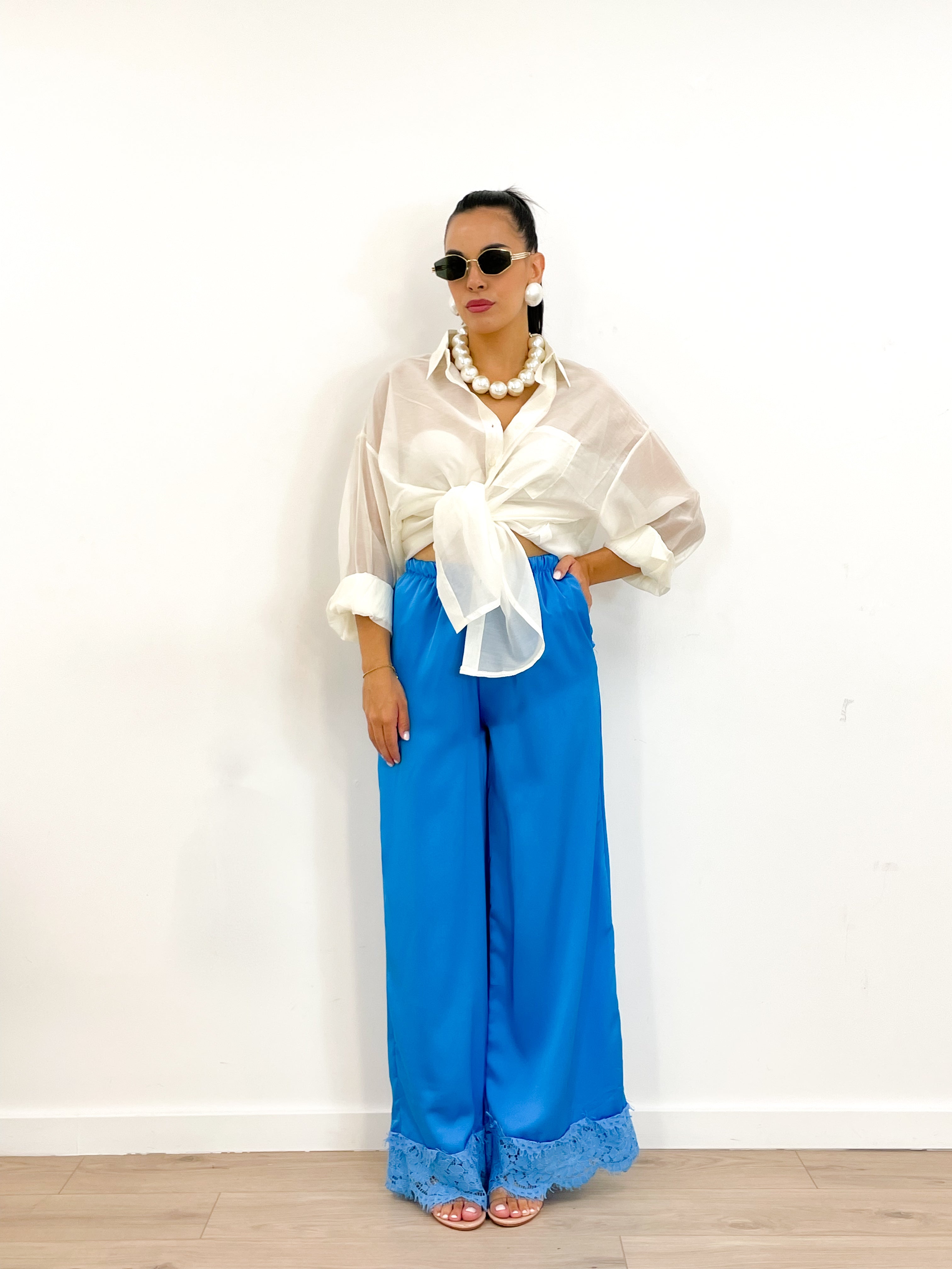 Pantalone DÈSIR azzurro cobalto