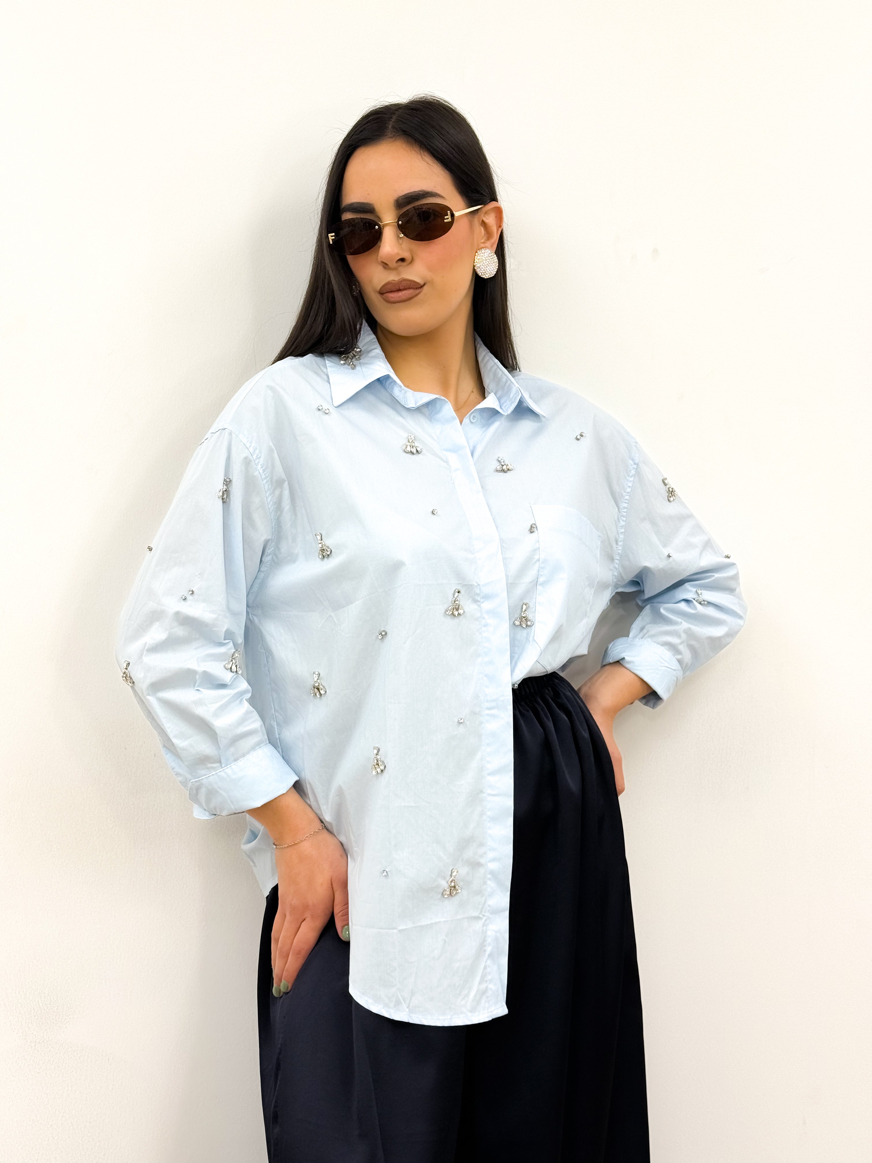 Camicia celeste SHINE