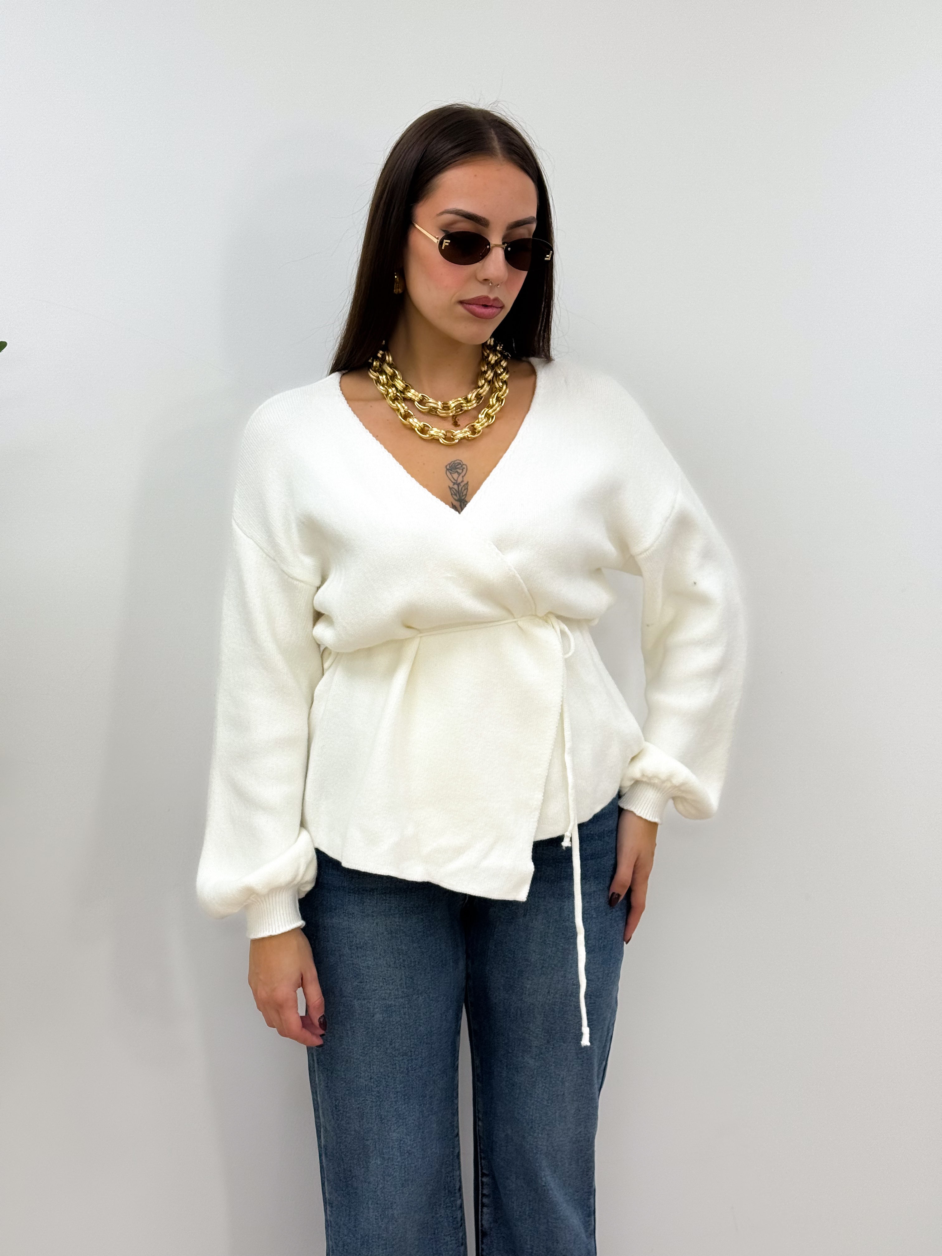 Cardigan Intersection Bianco