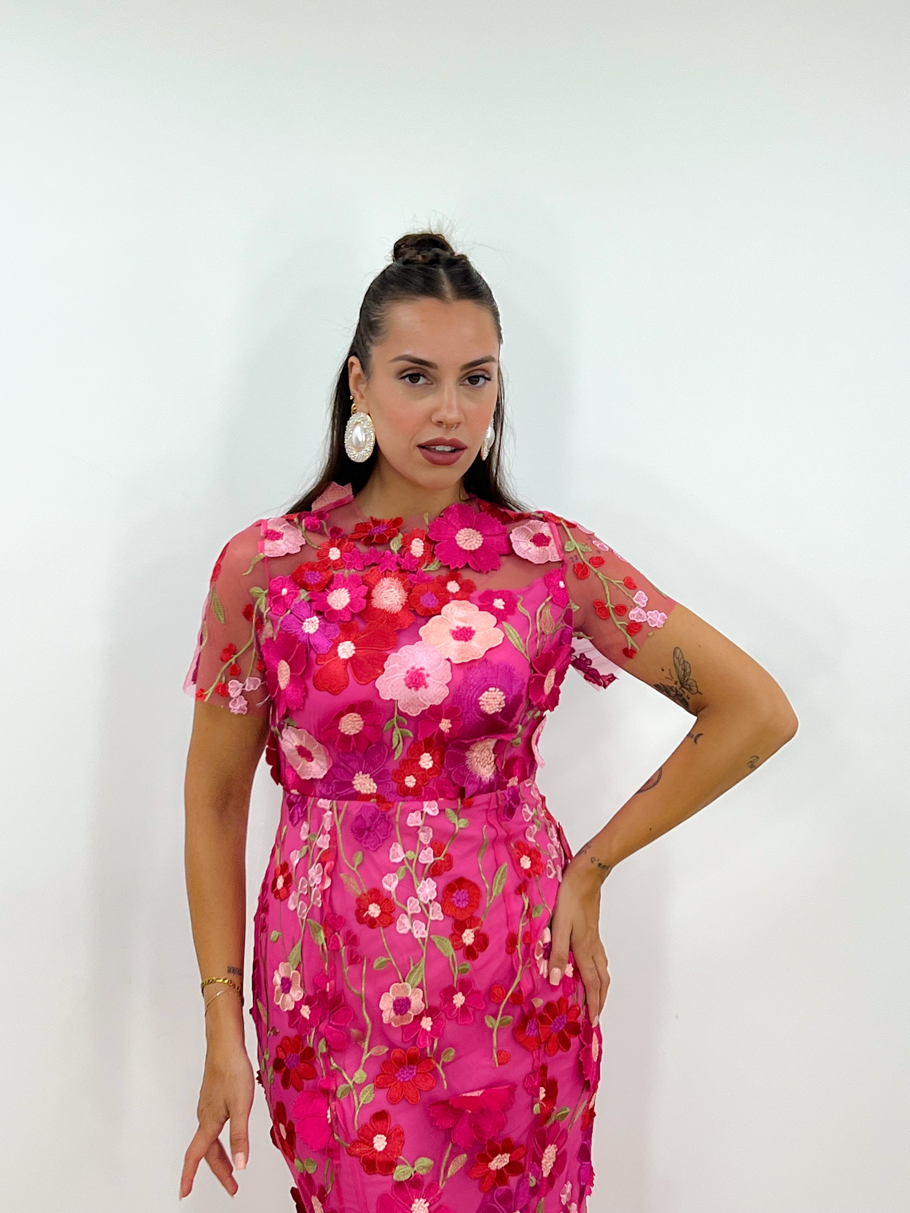 Abito Flower FUCSIA