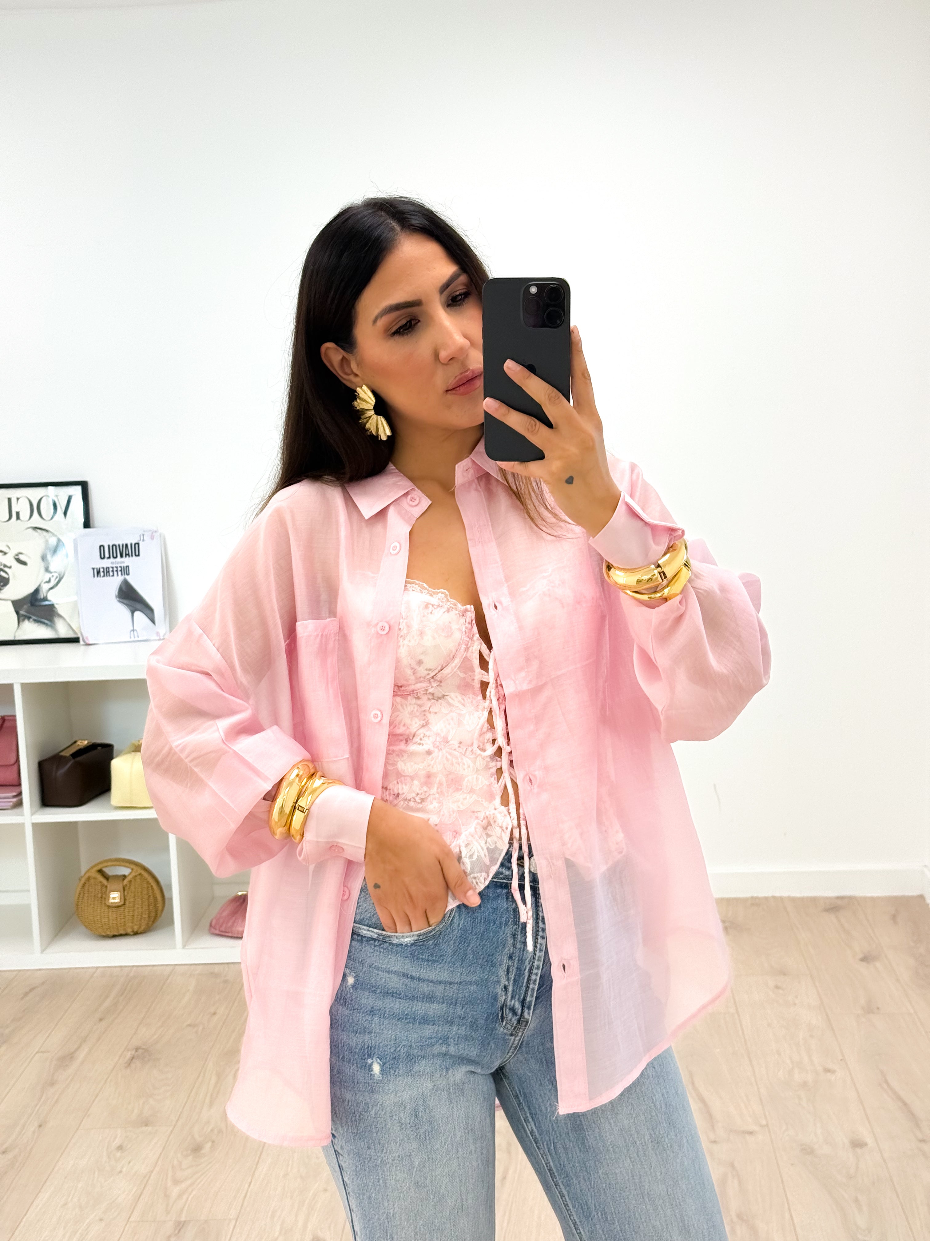 Camicia helena rosa