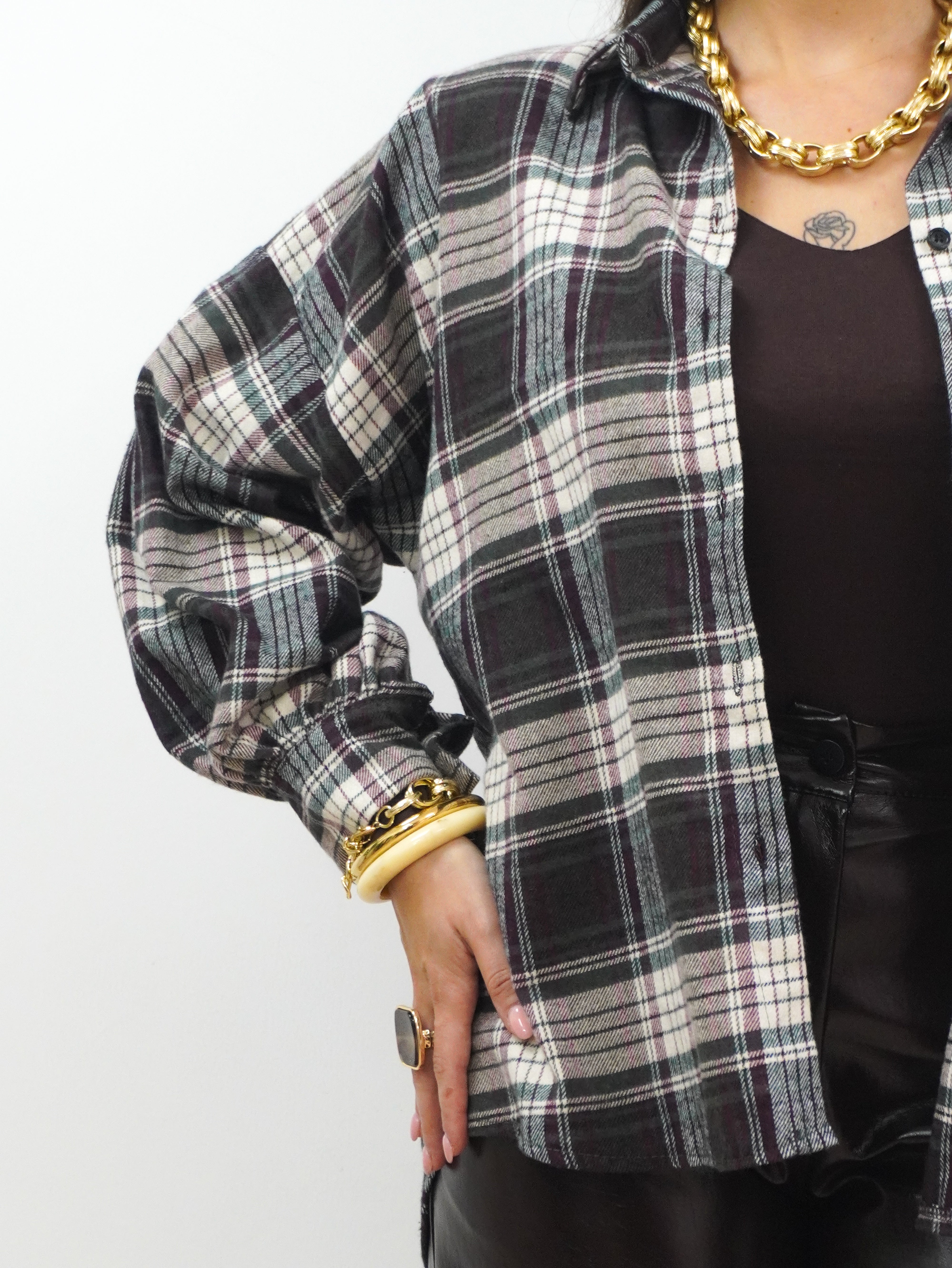 Camicia Scozzese Bordeux