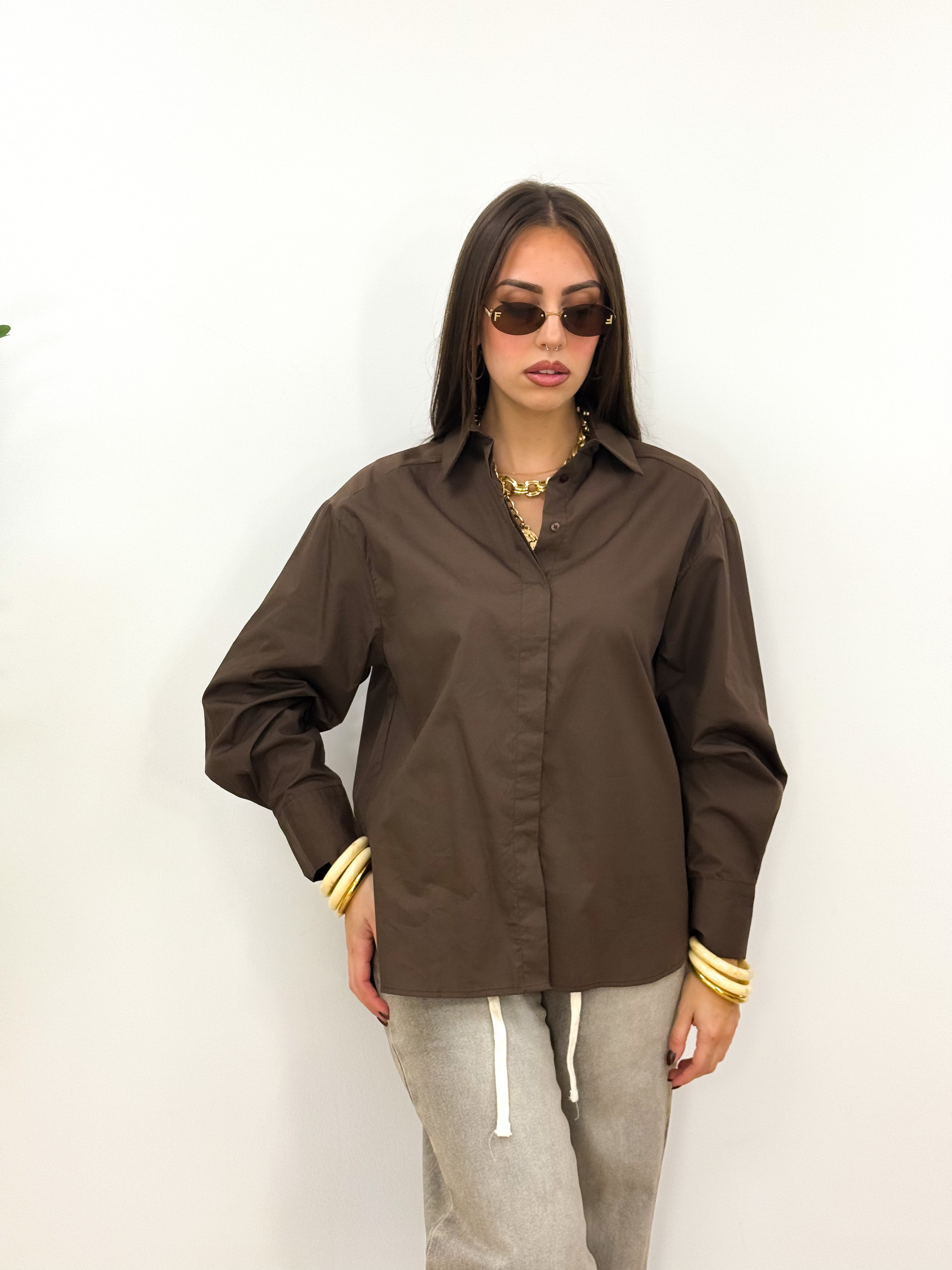 Camicia Lei Marrone