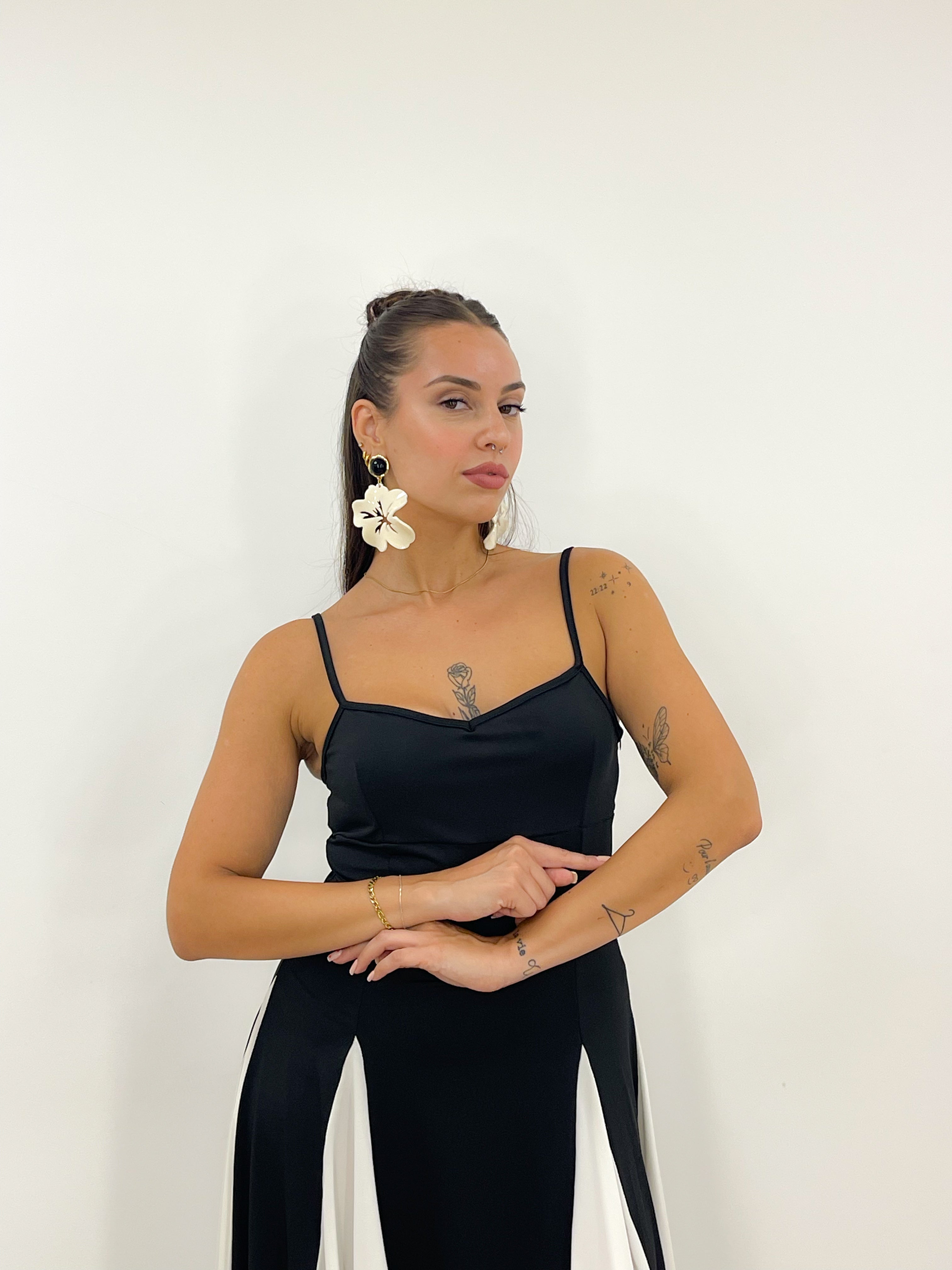 Abito Elsa NERO/PANNA