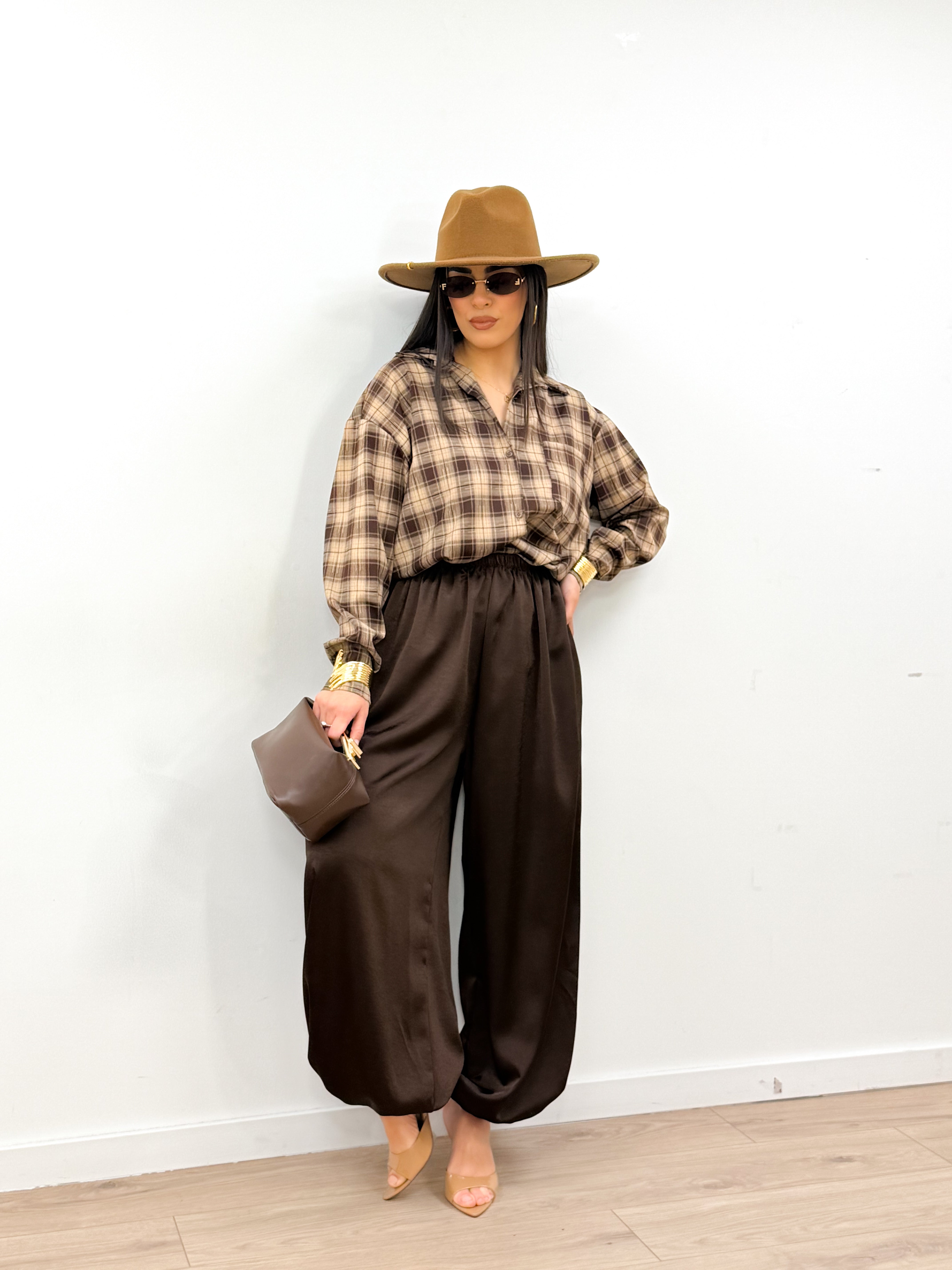 Pantalone Satin marrone