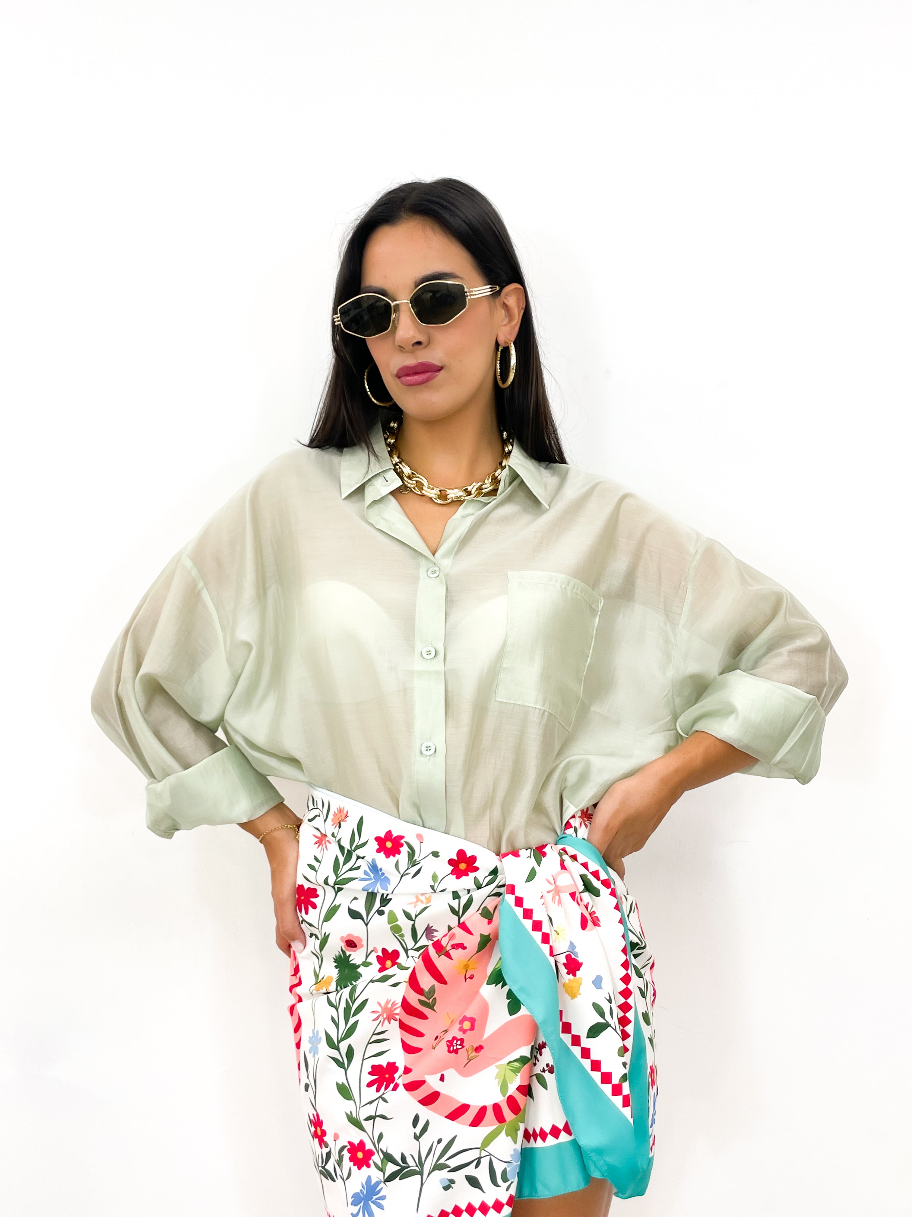 Camicia helena menta
