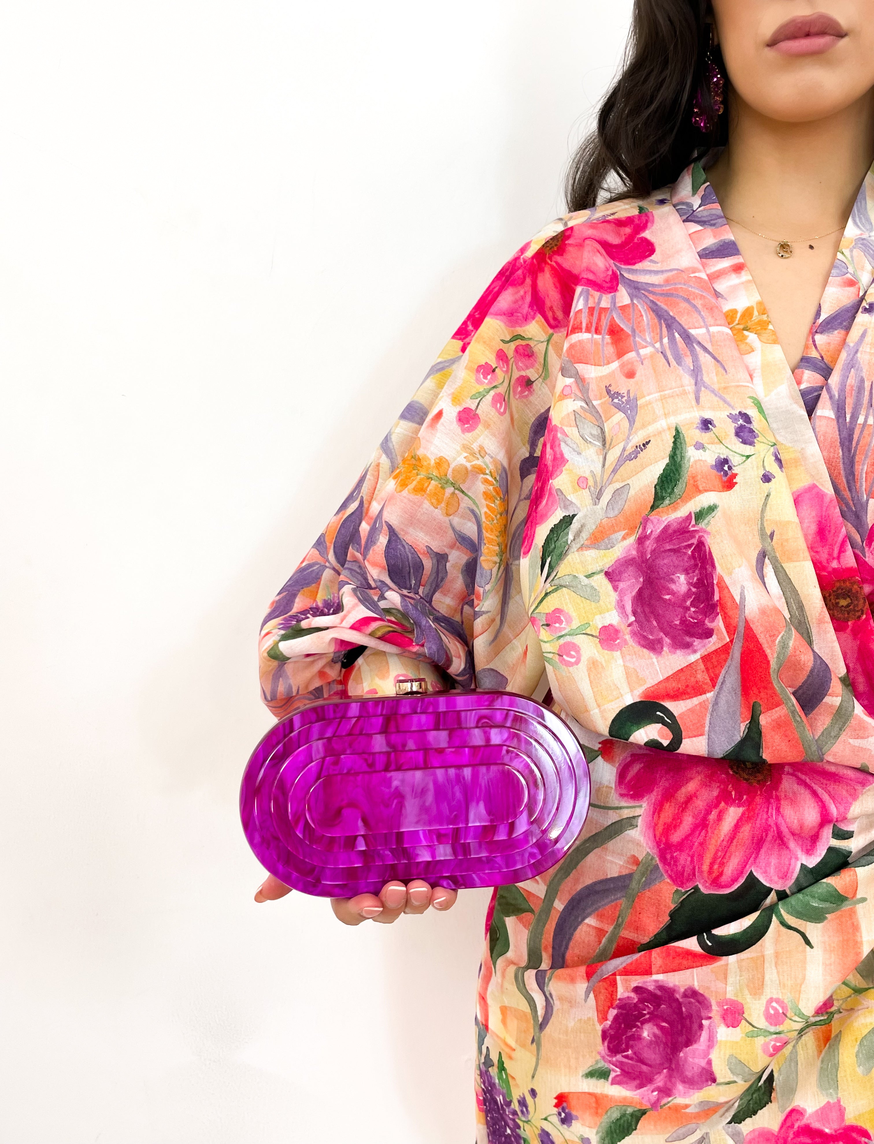 Clutch gioiello magenta