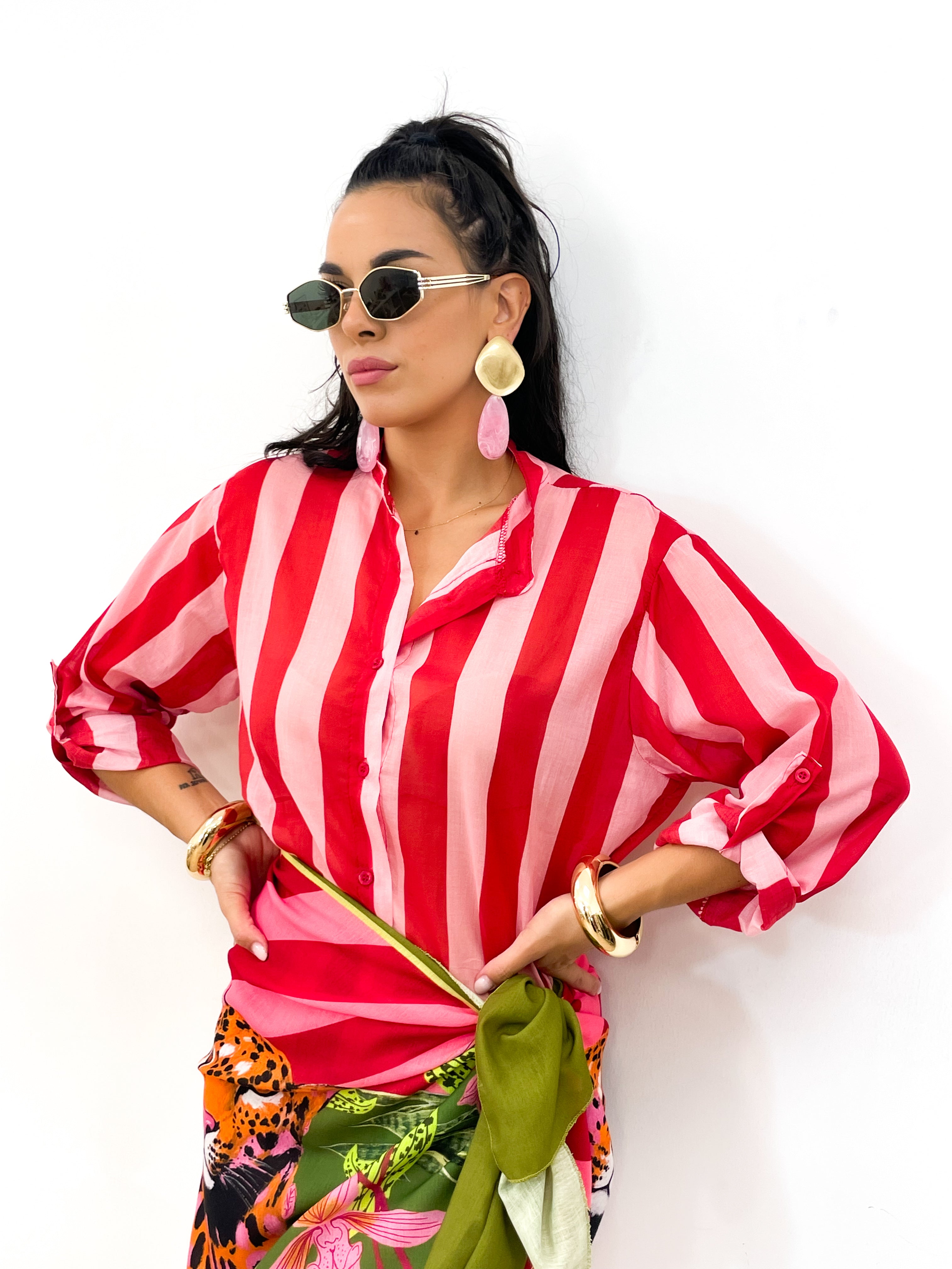 Camicia DOLL rosa/rosso